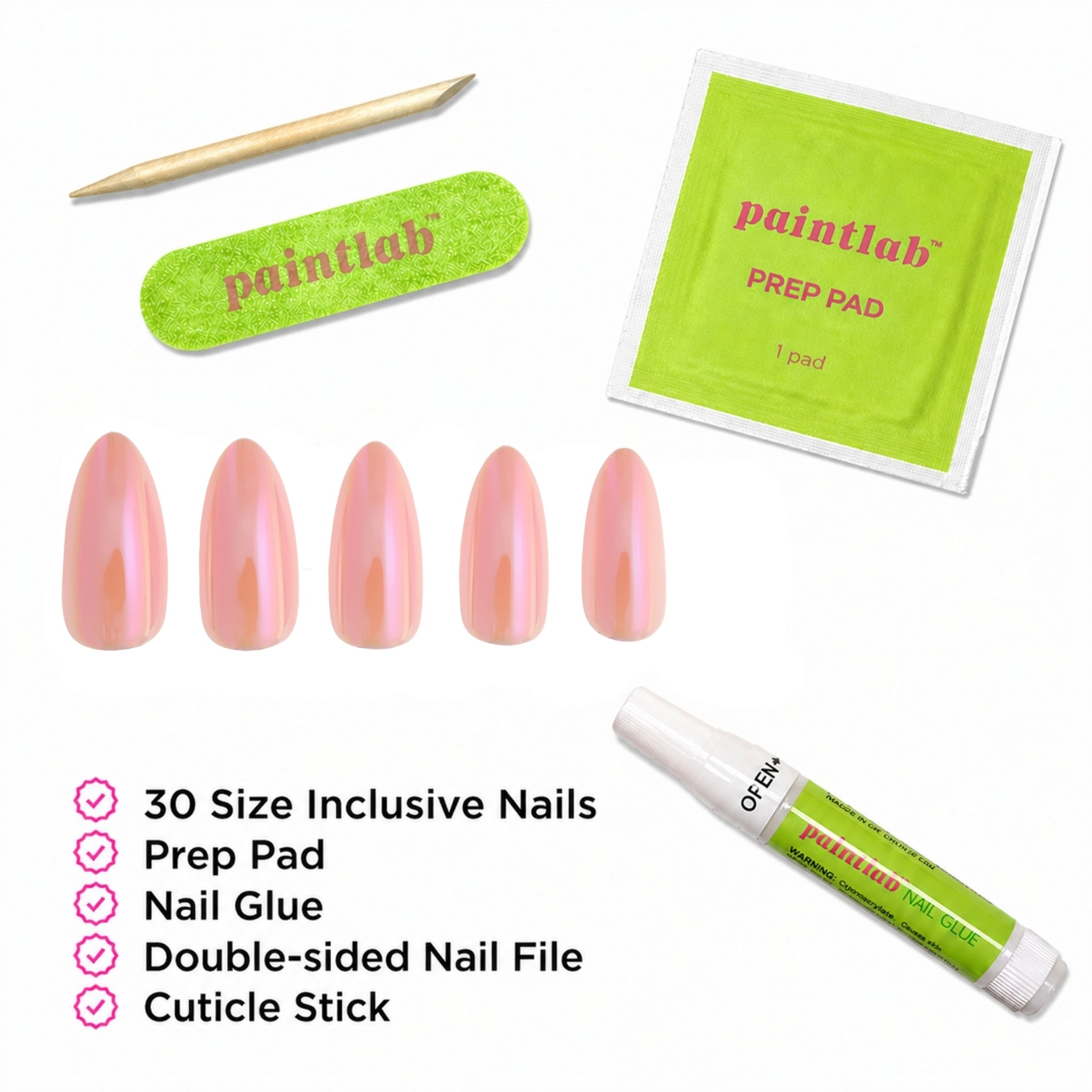 paintlab-cotton-candy-chrome-almond-press-on-nails-sweet-pink-chrome-finish image 4