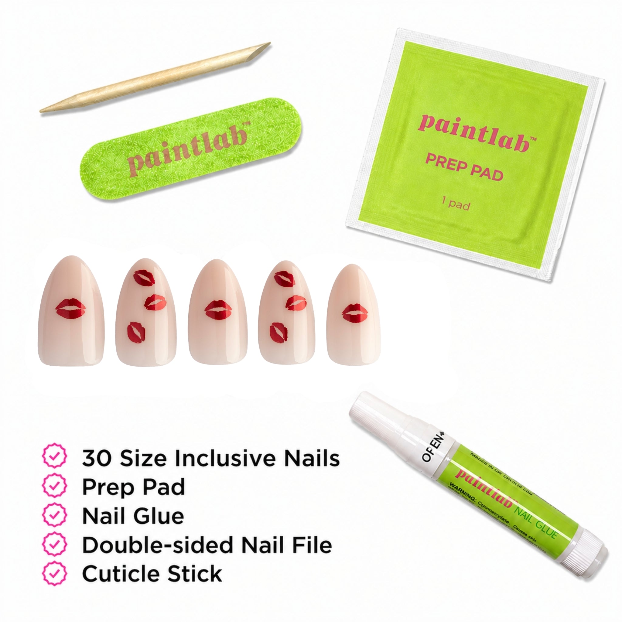 paintlab-cupid-s-kiss-short-almond-press-on-nails image 4