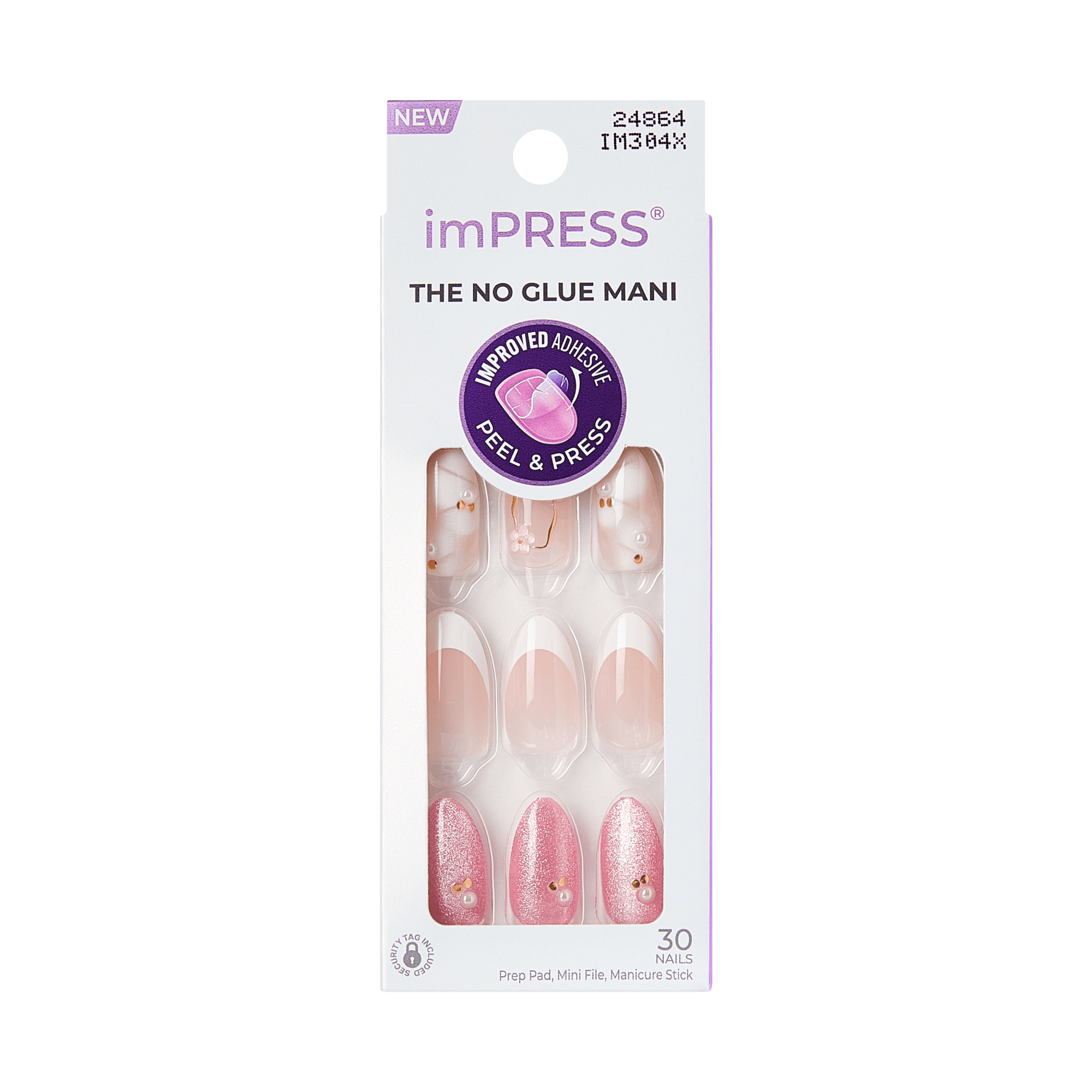 impress-design-no-glue-fake-press-on-nails-bloom-luxe-3d-jewel-design-pink-mediu image 7
