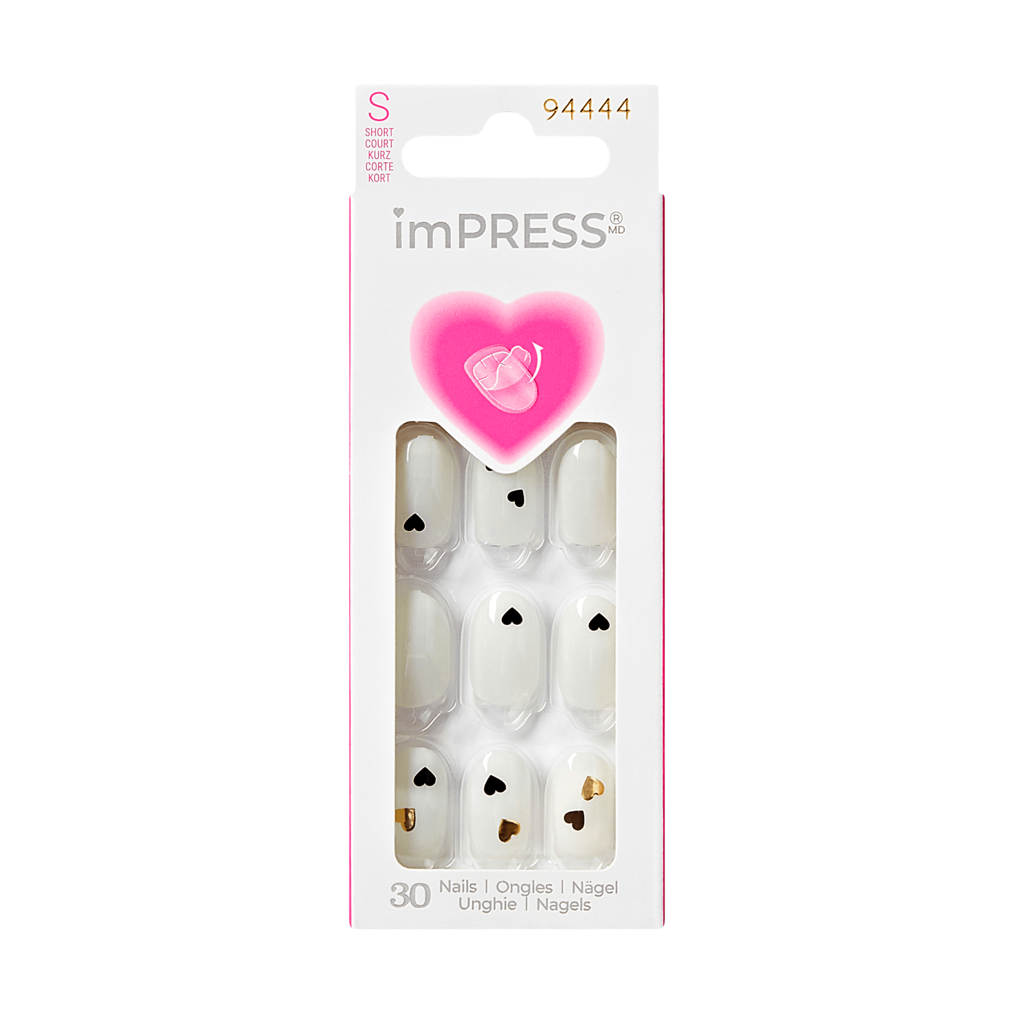 impress-two-of-hearts-no-glue-press-on-nails-white-design-short-oval-manicure image 7