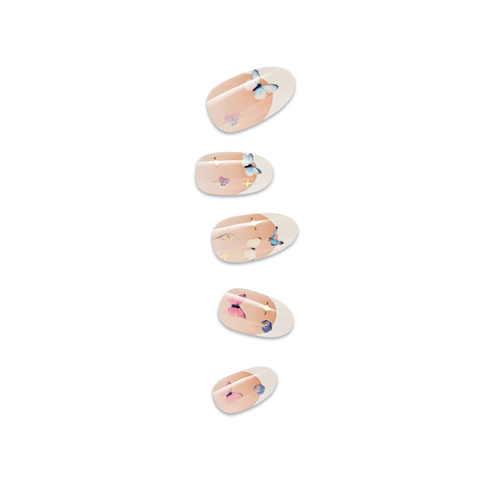 impress-elegance-no-glue-press-on-nails-french-design-oval-medium-multicolor image 1