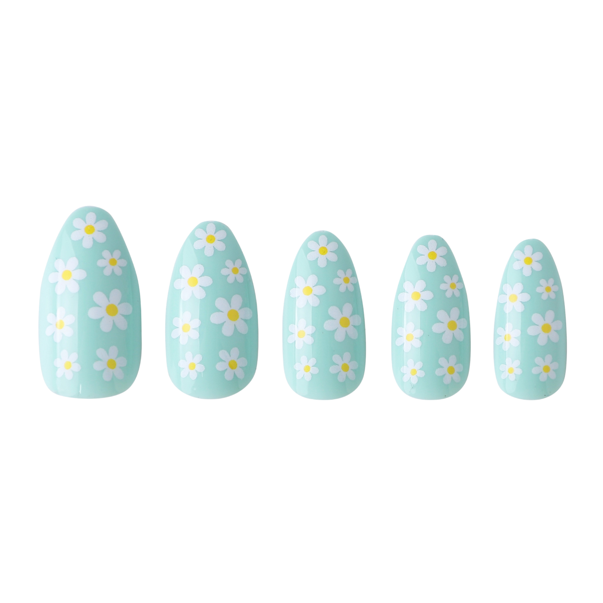 paintlab-daisy-almond-press-on-nails-classic-timeless-white-daisy-design-reusabl image 3