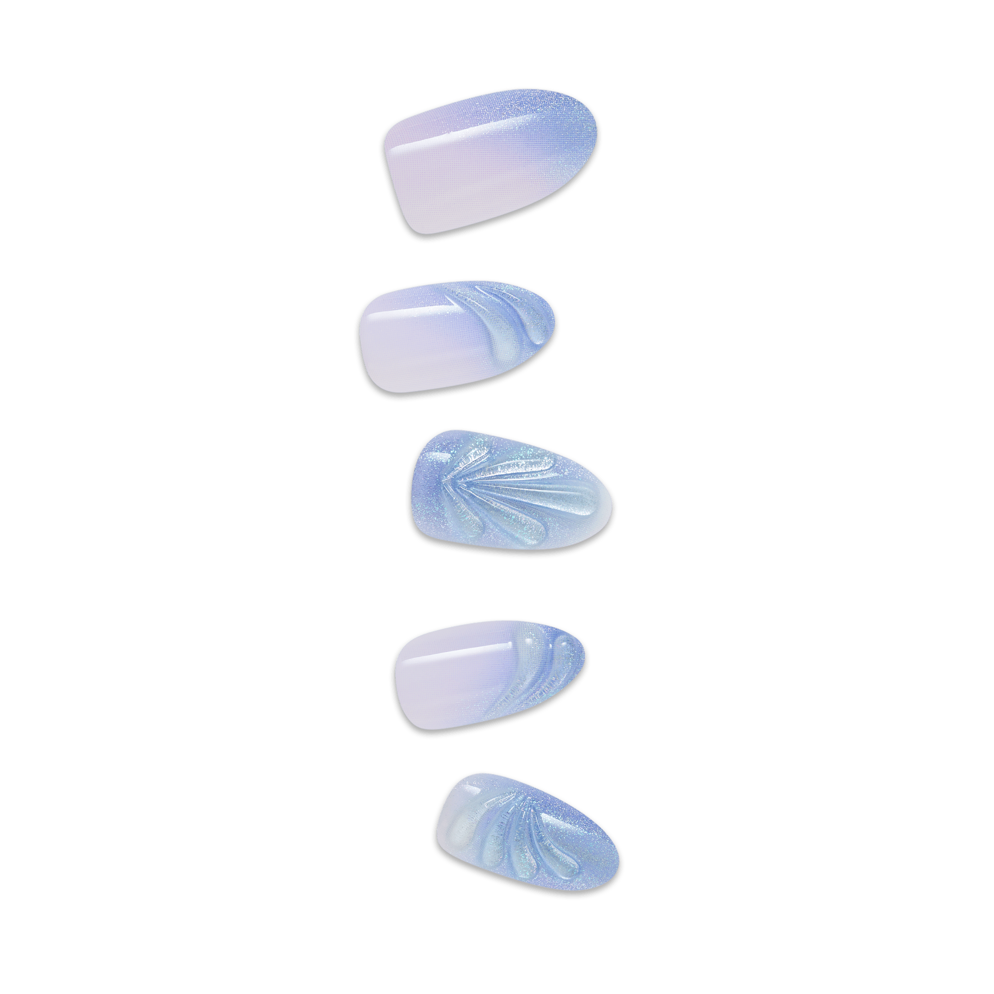 impress-ciel-no-glue-press-on-nails-medium-almond-sky-blue-with-3d-details image 1