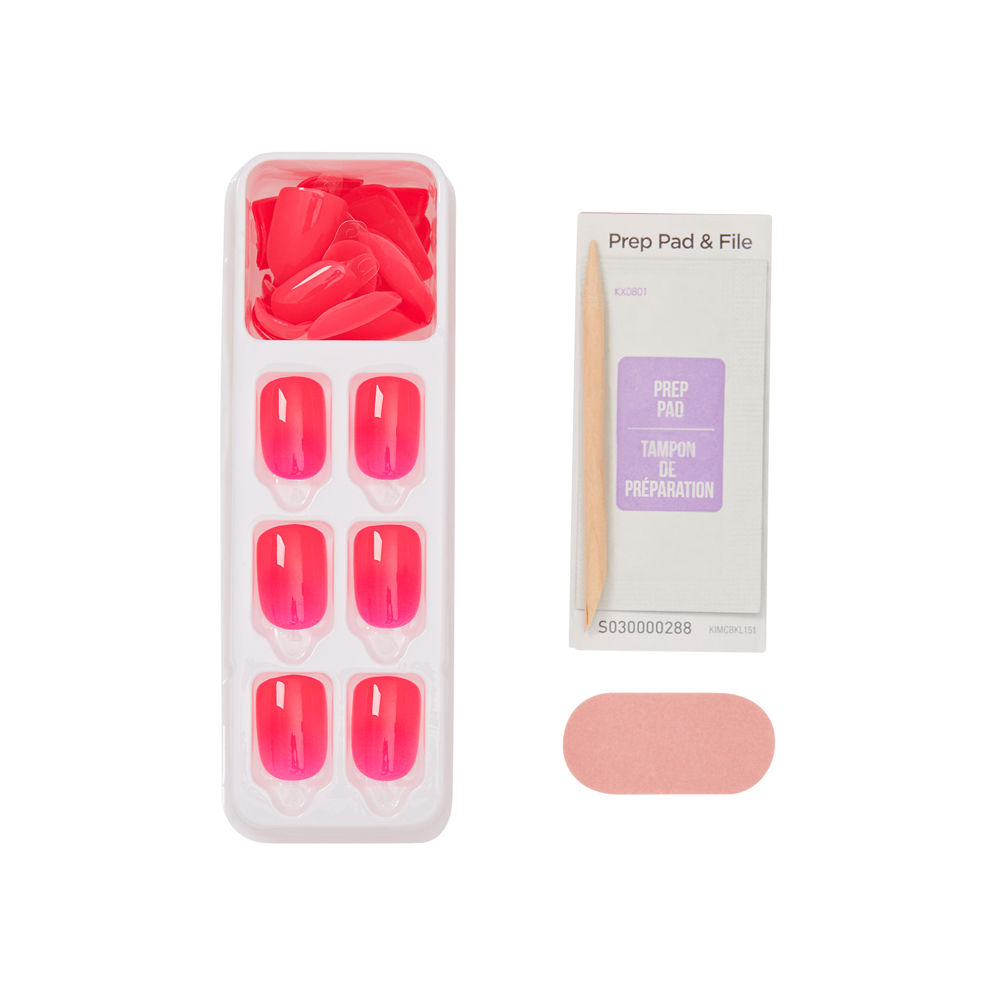 impress-color-no-glue-press-on-nails-melting-solid-pink-short-squoval-30-count image 5