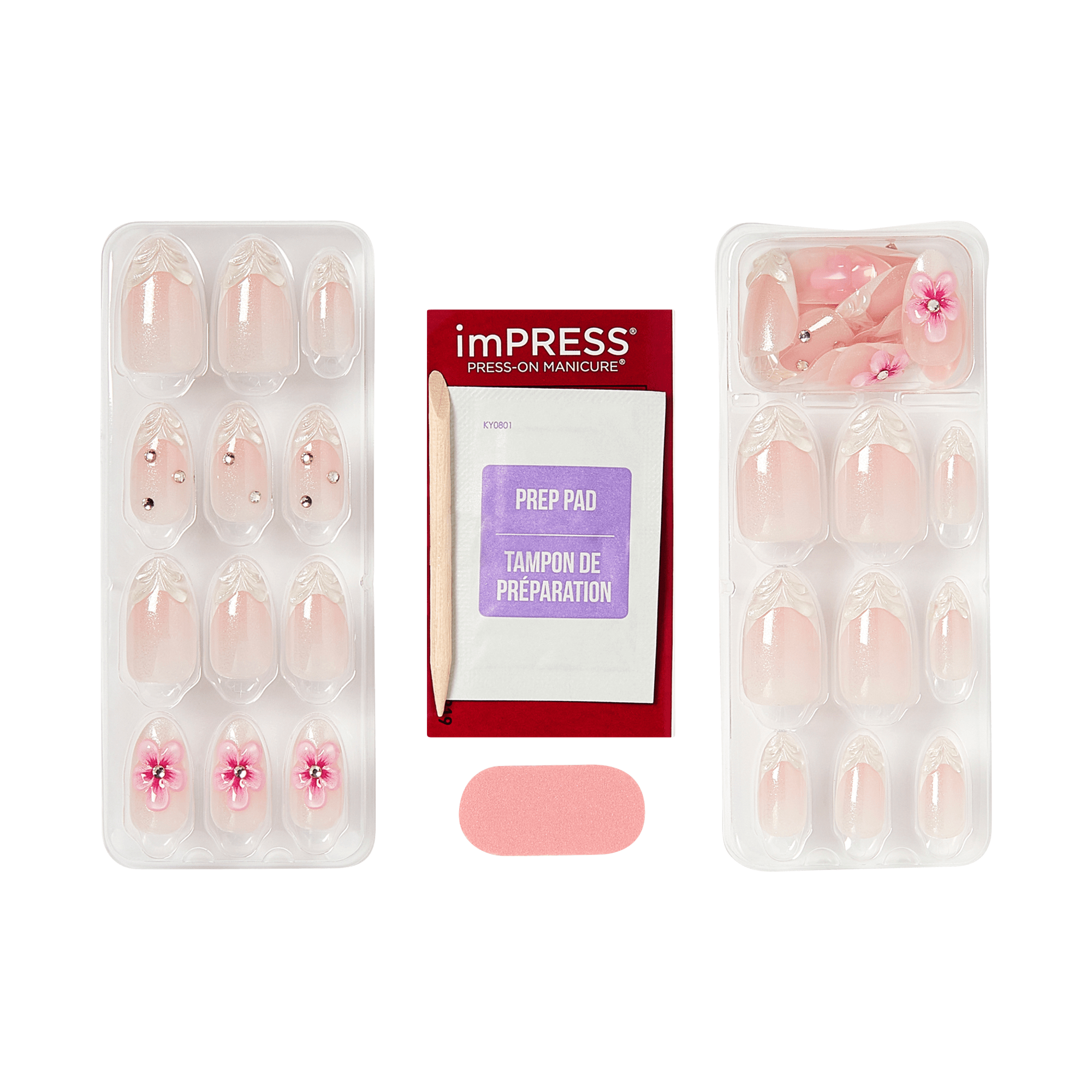 impress-premium-couture-geous-no-glue-press-on-nails-3d-jewel-french-pink-medium image 4