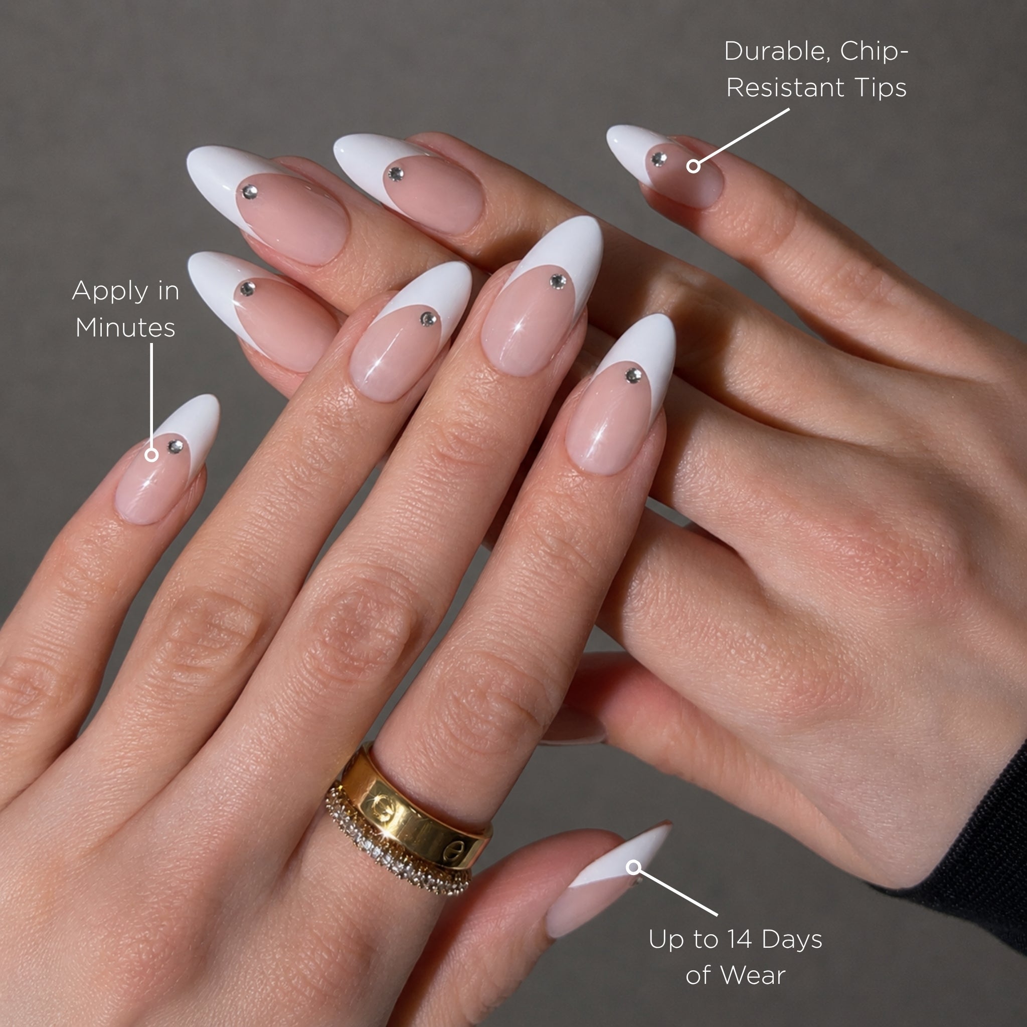 paintlab-diamond-french-almond-press-on-nails-crystal-encrusted-french-tips image 2
