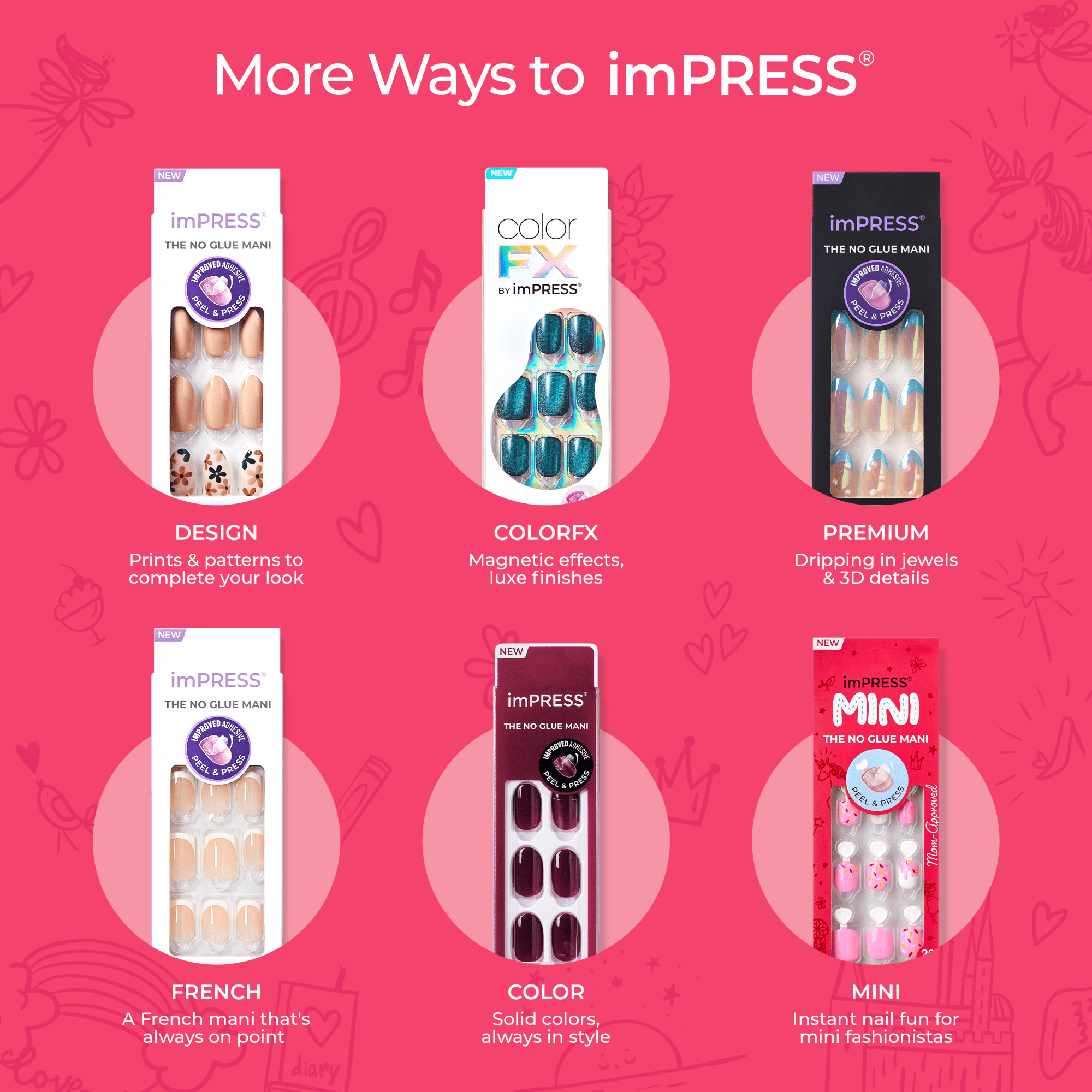 impress-kids-no-glue-fake-press-on-nails-fairy-sparkle-multicolor-kids-squoval-2 image 8