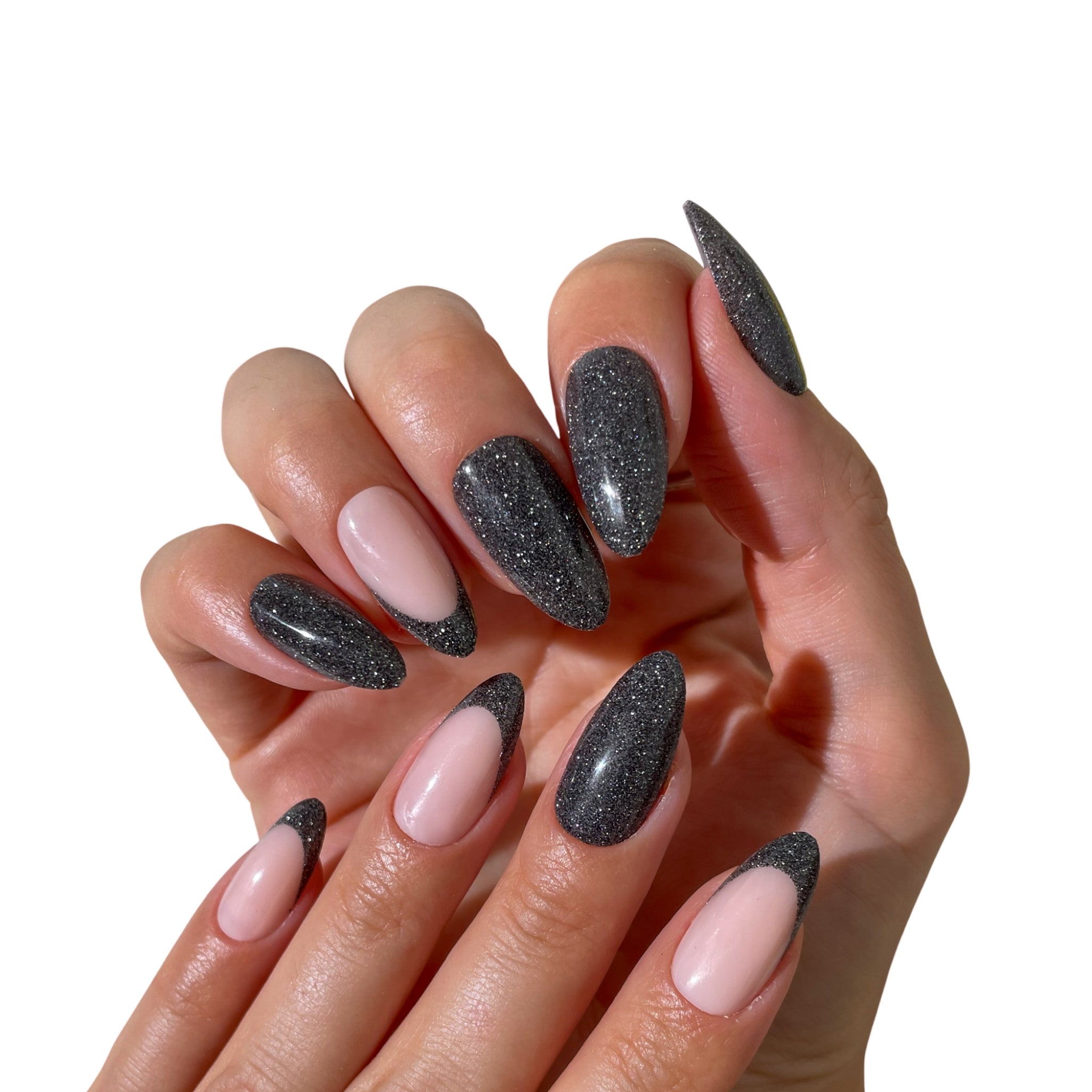 paintlab-disco-ball-almond-press-on-nails-glitter-party-set image 5