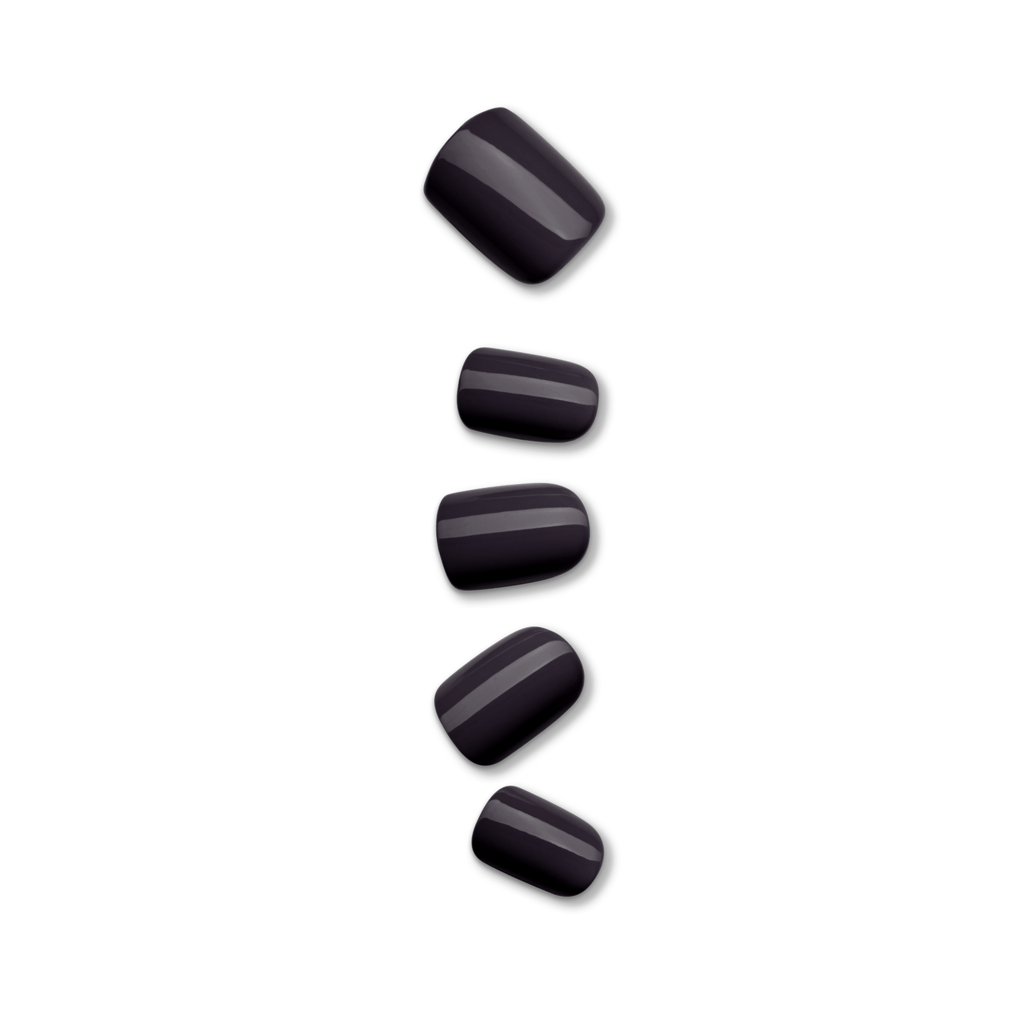 impress-color-no-glue-press-on-nails-all-black-solid-black-short-squoval image 1