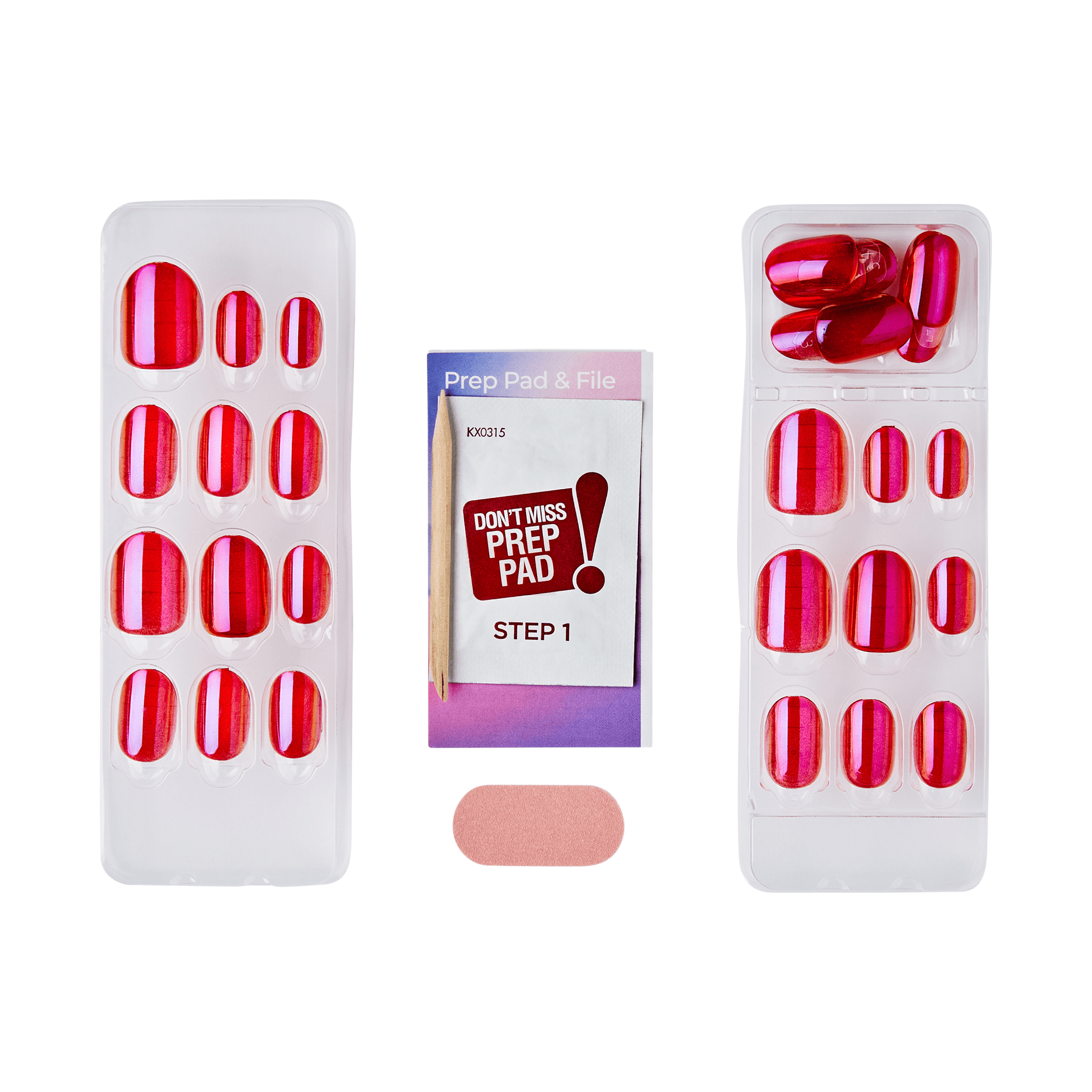 impress-colorfx-floating-no-glue-press-on-nails-pearl-effect-solid-pink-short-ov image 6