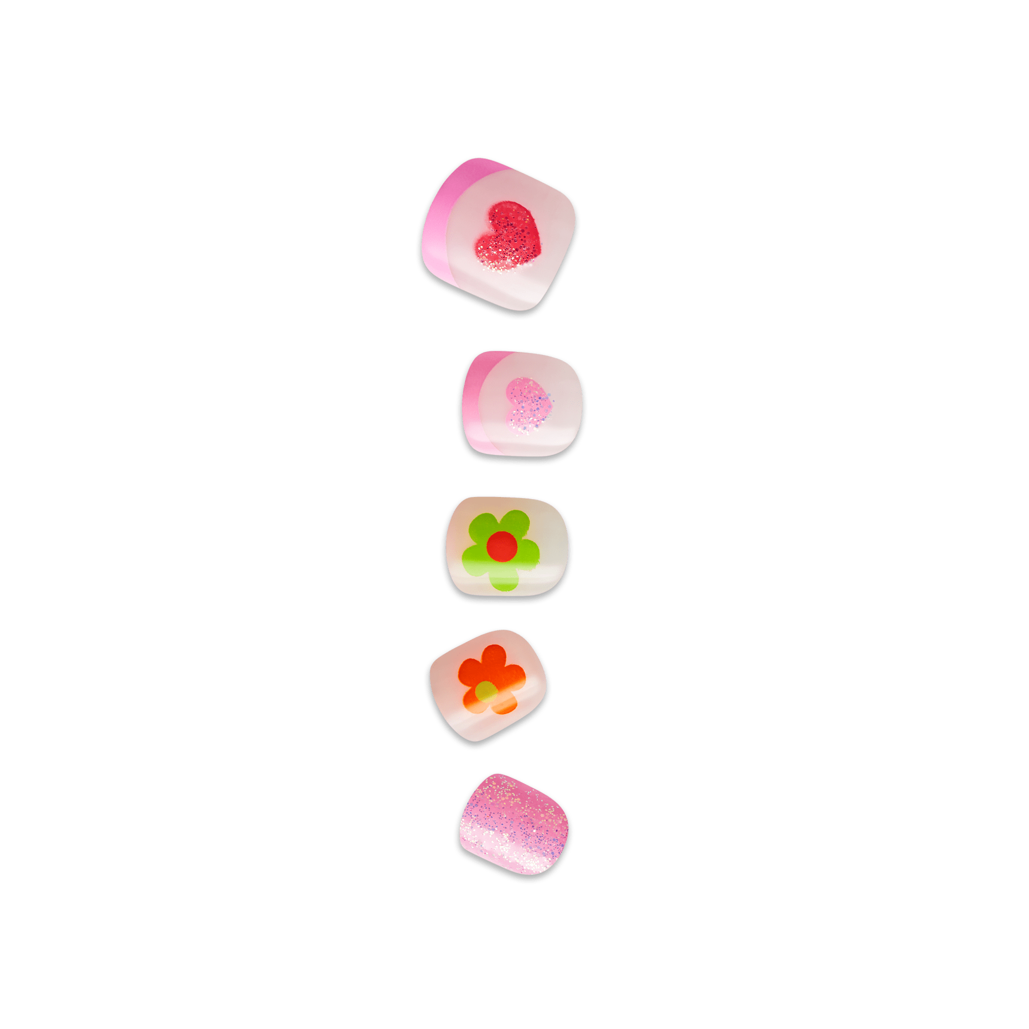 impress-kids-fairy-song-press-on-nails-pink-squoval-20-nails image 1