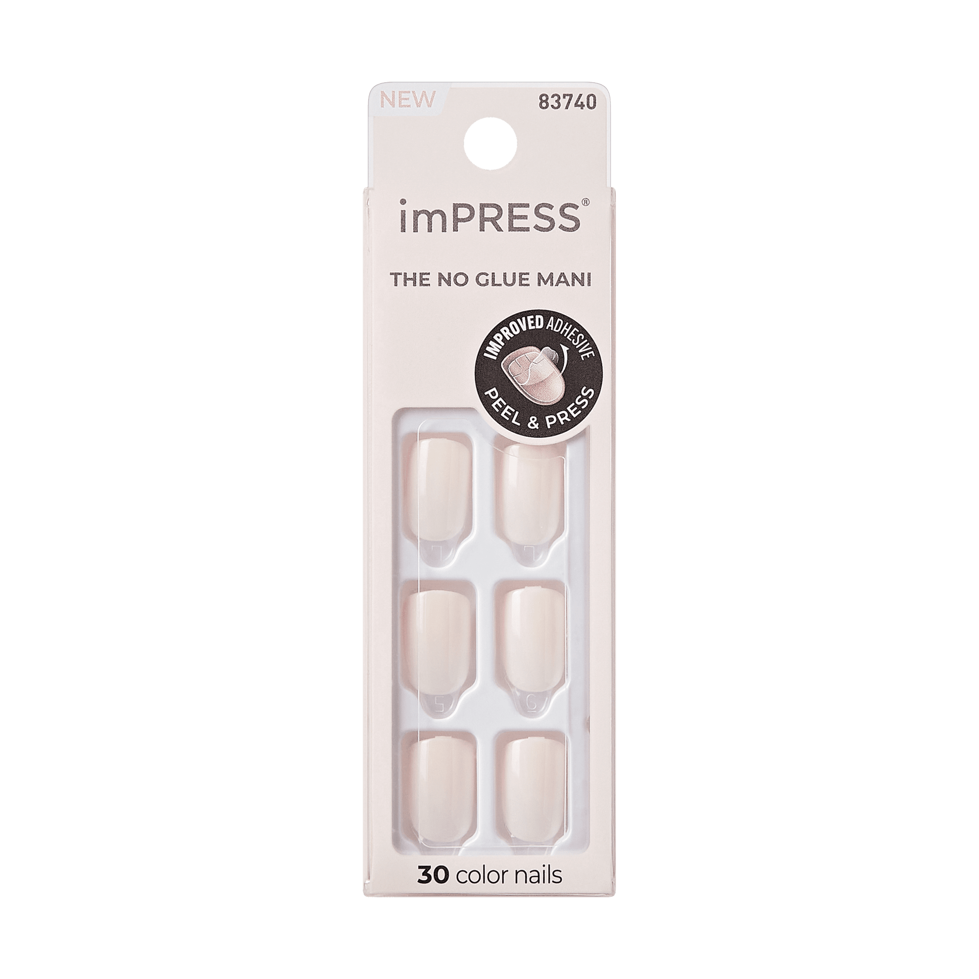 impress-color-no-glue-fake-press-on-nails-point-pink-solid-pink-short-squoval-30 image 8