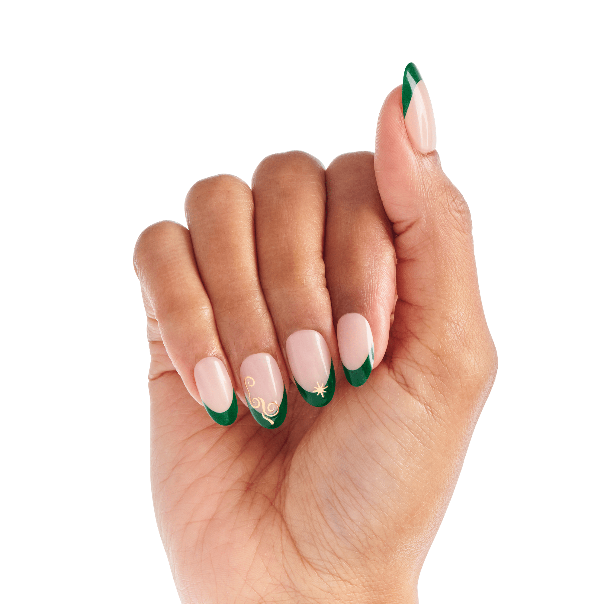 impress-wicked-x-impress-always-been-green-press-on-nails-green-french-tip-mediu image 3
