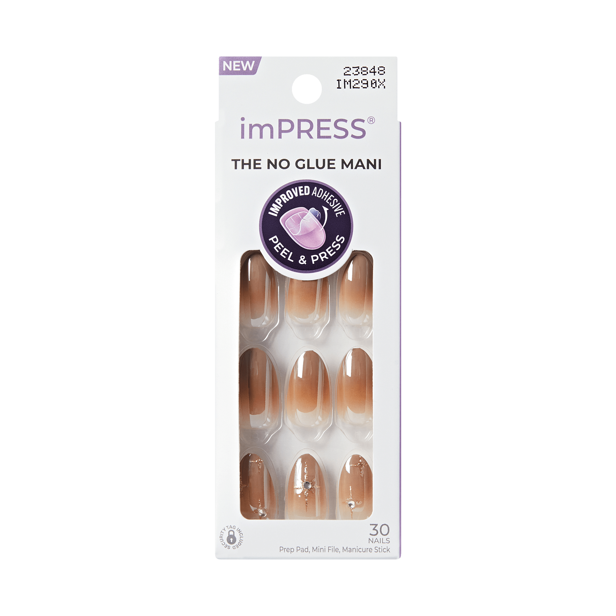 impress-design-no-glue-fake-press-on-nails-crisp-3d-jewel-brown-medium-almond-ma image 7