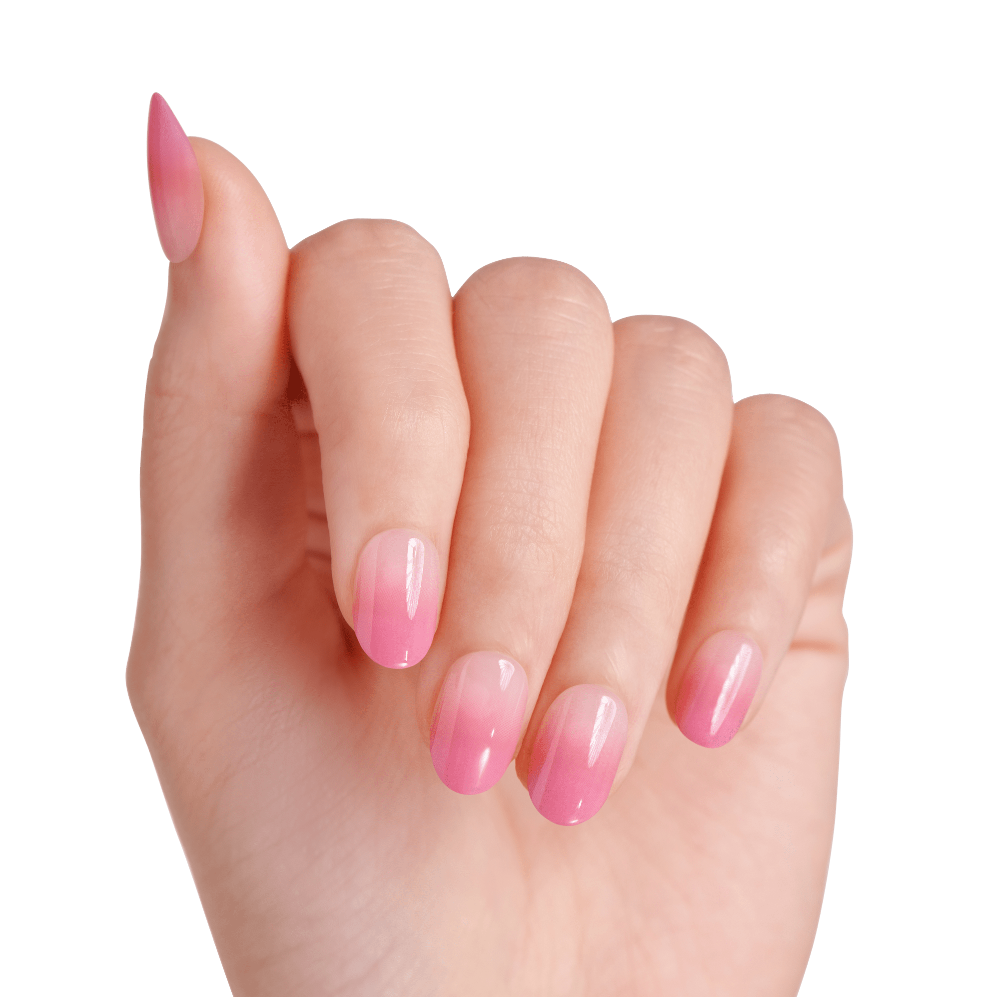 impress-secretly-yours-design-no-glue-press-on-nails-pink-short-oval-30-count image 2