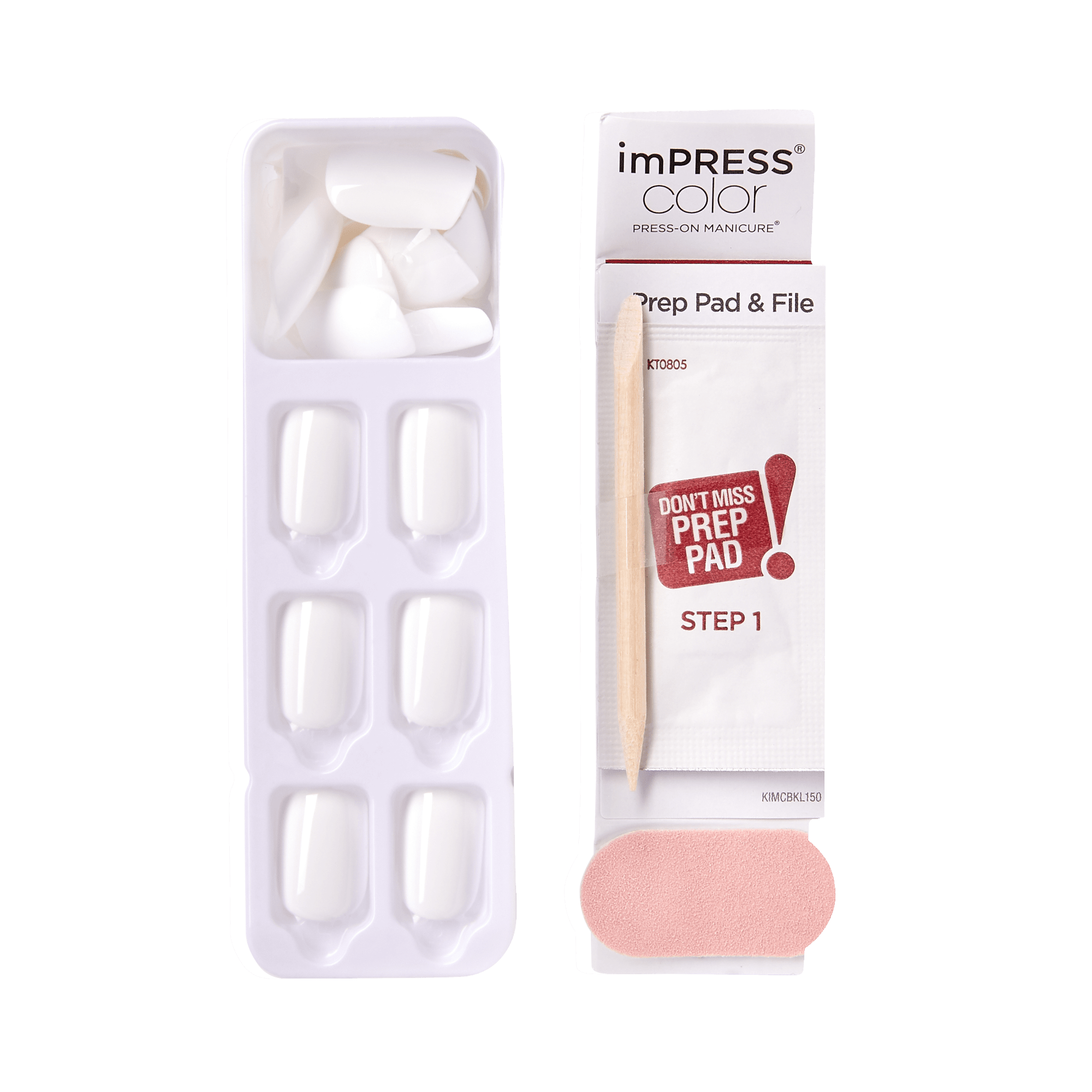 impress-frosting-color-no-glue-press-on-nails-solid-white-short-squoval image 6