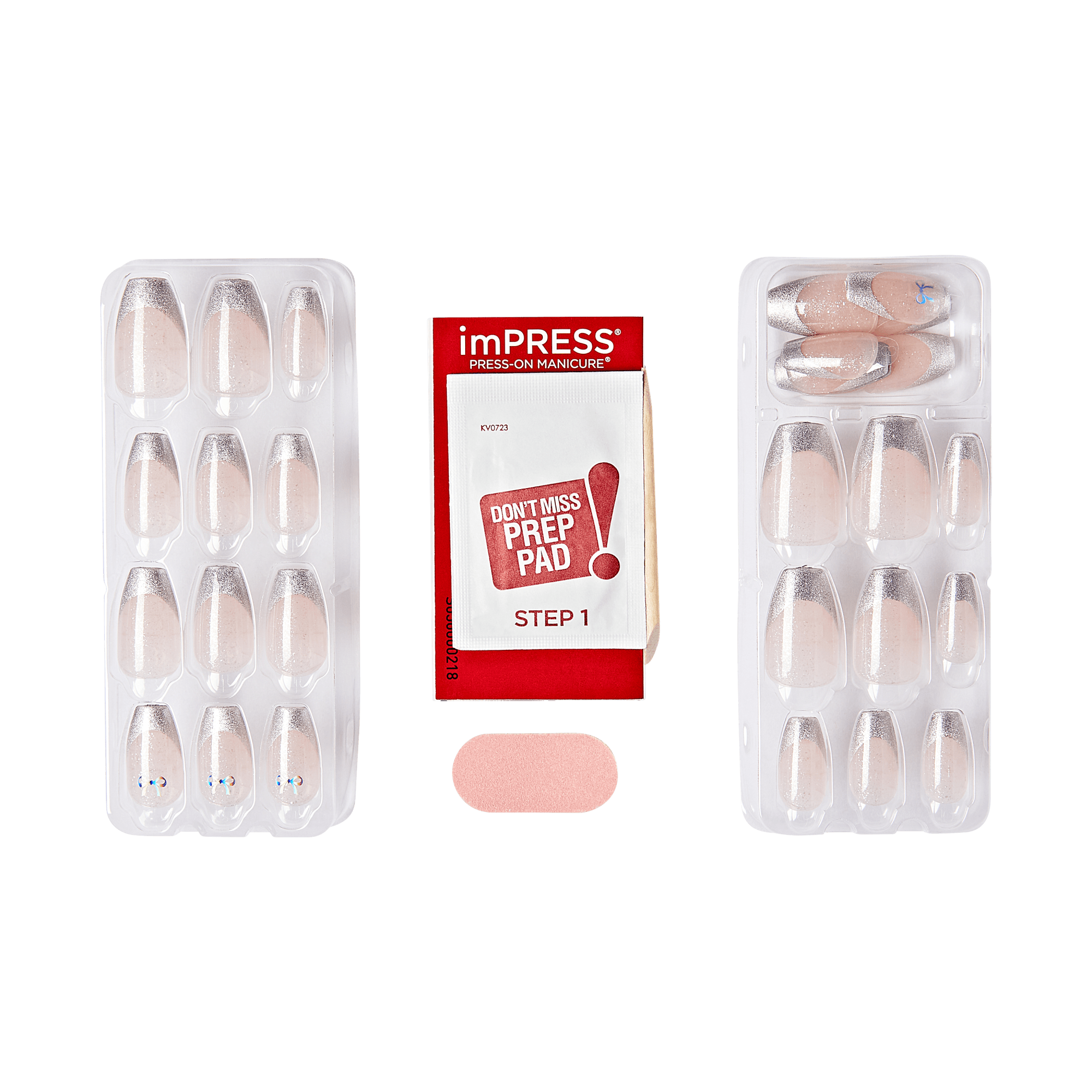 impress-premium-memory-lane-no-glue-press-on-nails-french-design-metallic-silver image 4