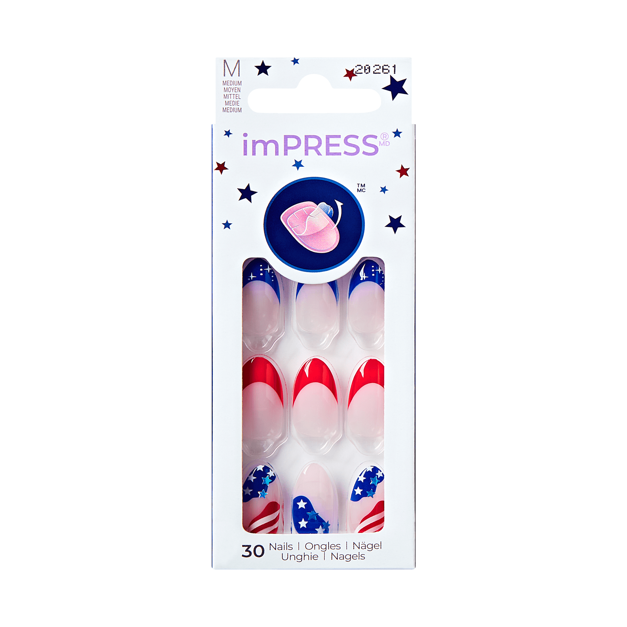 impress-forever-fling-no-glue-press-on-nails-french-design-multicolor-medium-alm image 7