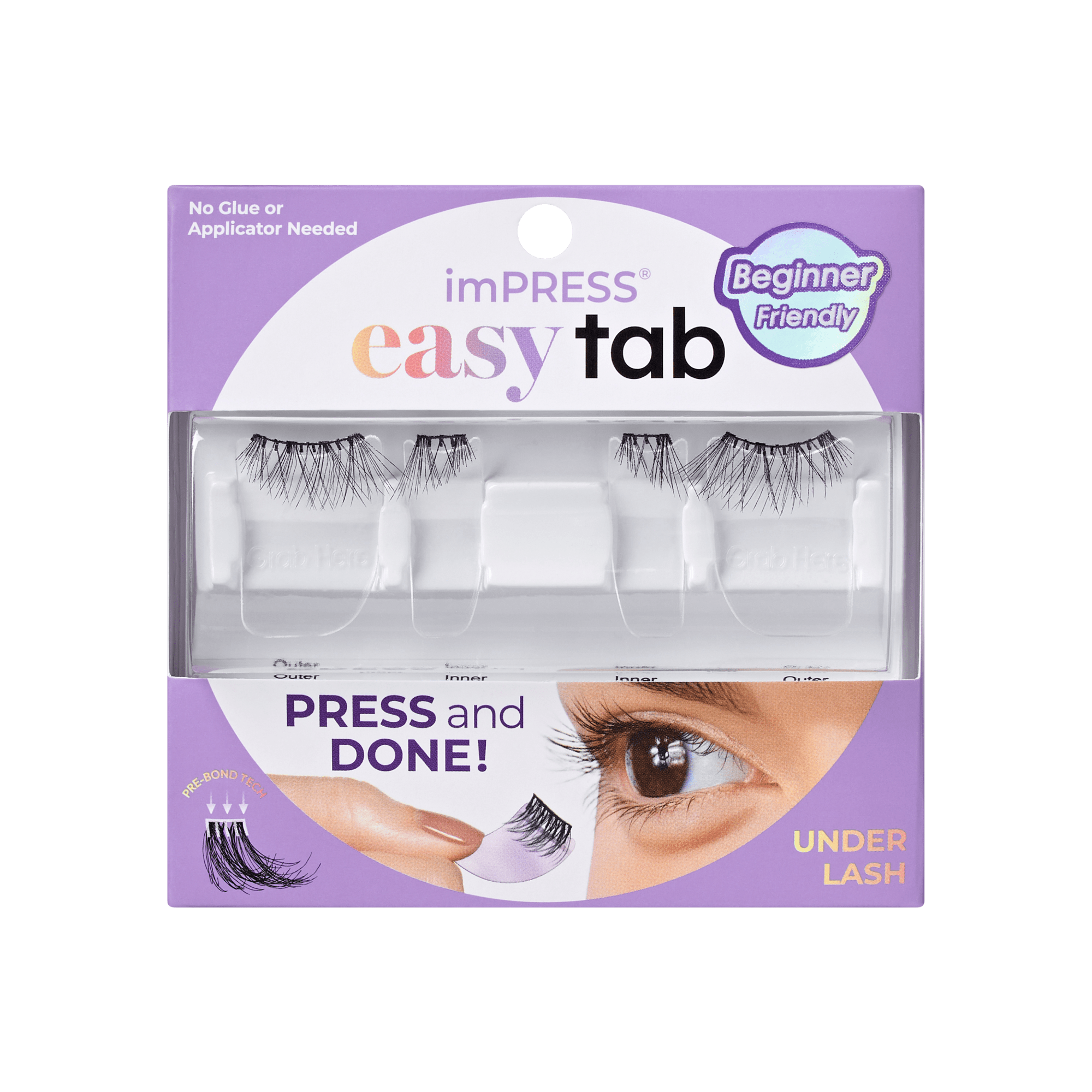 impress-falsies-easy-tab-pre-glued-false-eyelashes-black-wispy-1-pair-of-half-la image 1