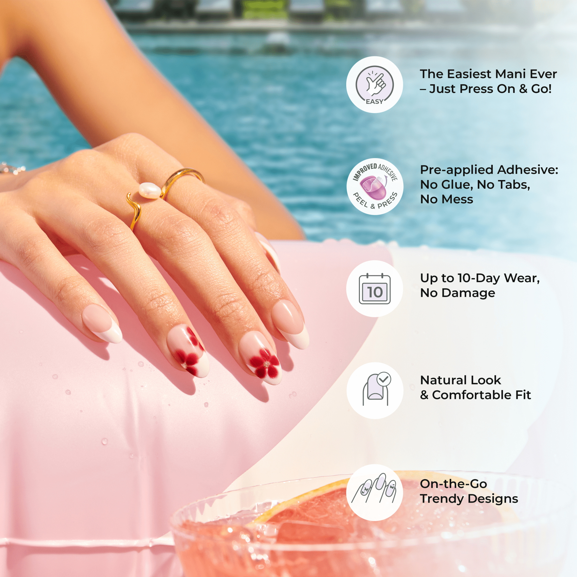 impress-sol-press-on-nails-tropical-multicolor-design-coffin-medium image 8