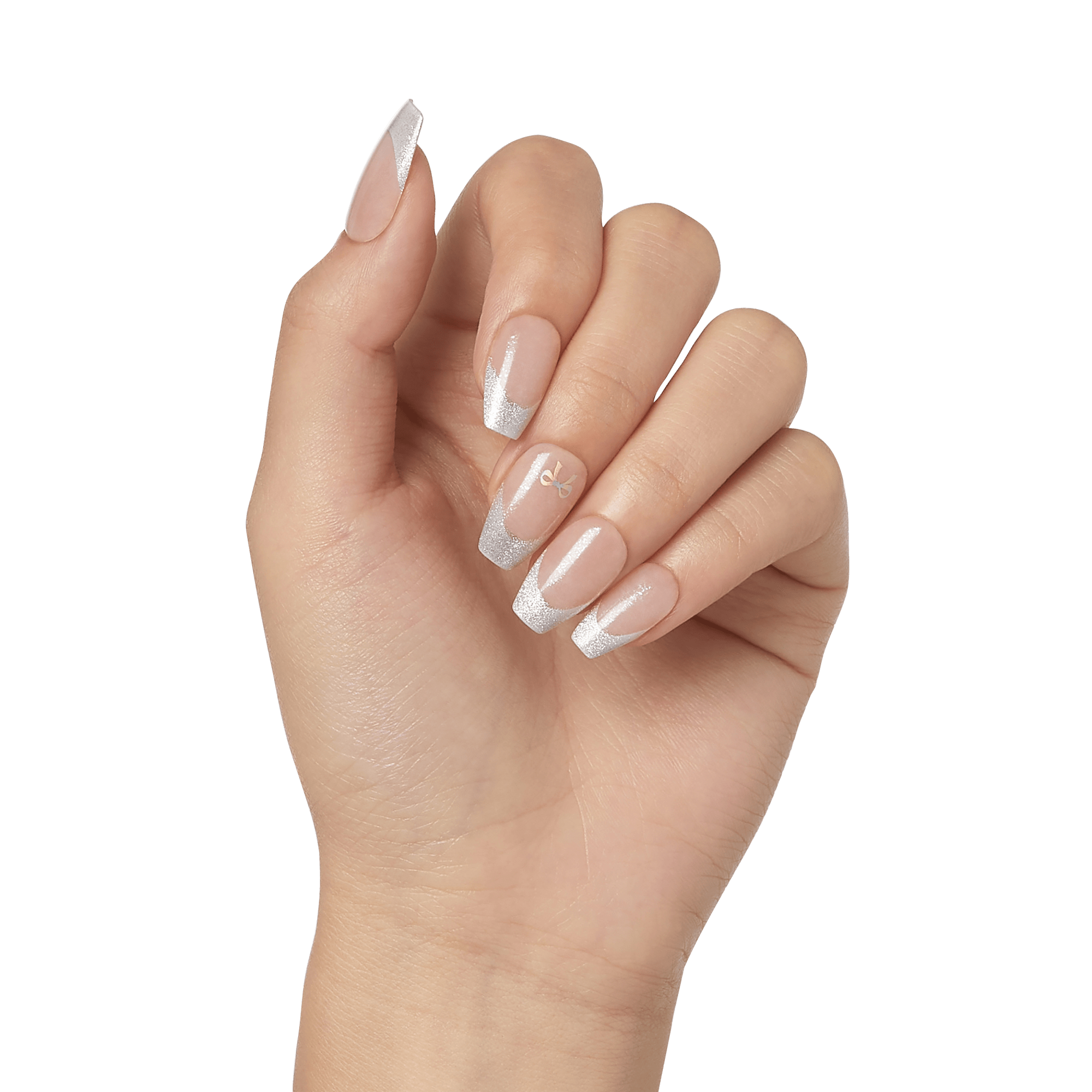 impress-premium-memory-lane-no-glue-press-on-nails-french-design-metallic-silver image 3