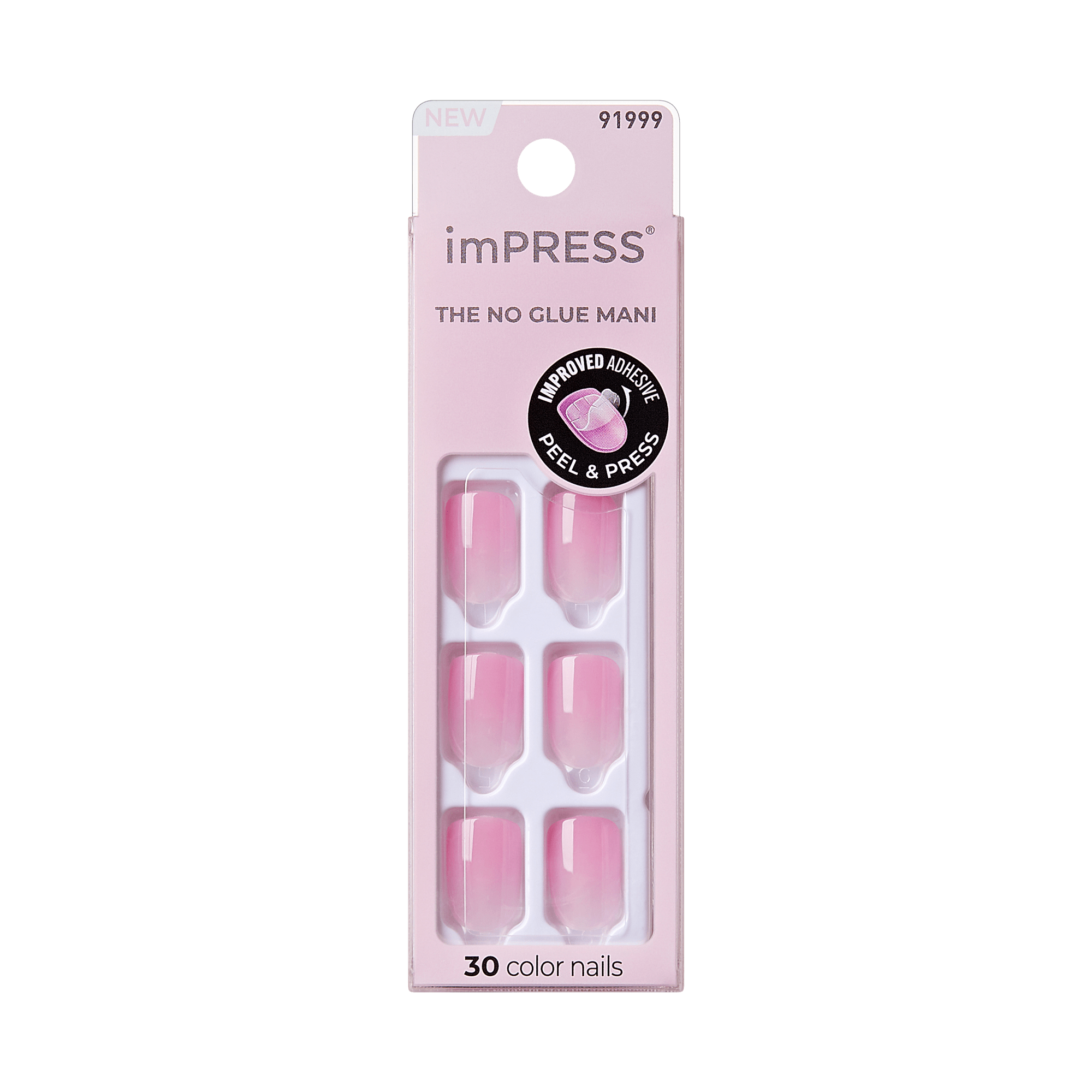 impress-color-no-glue-fake-press-on-nails-fairy-breath-solid-pink-short-squoval- image 5