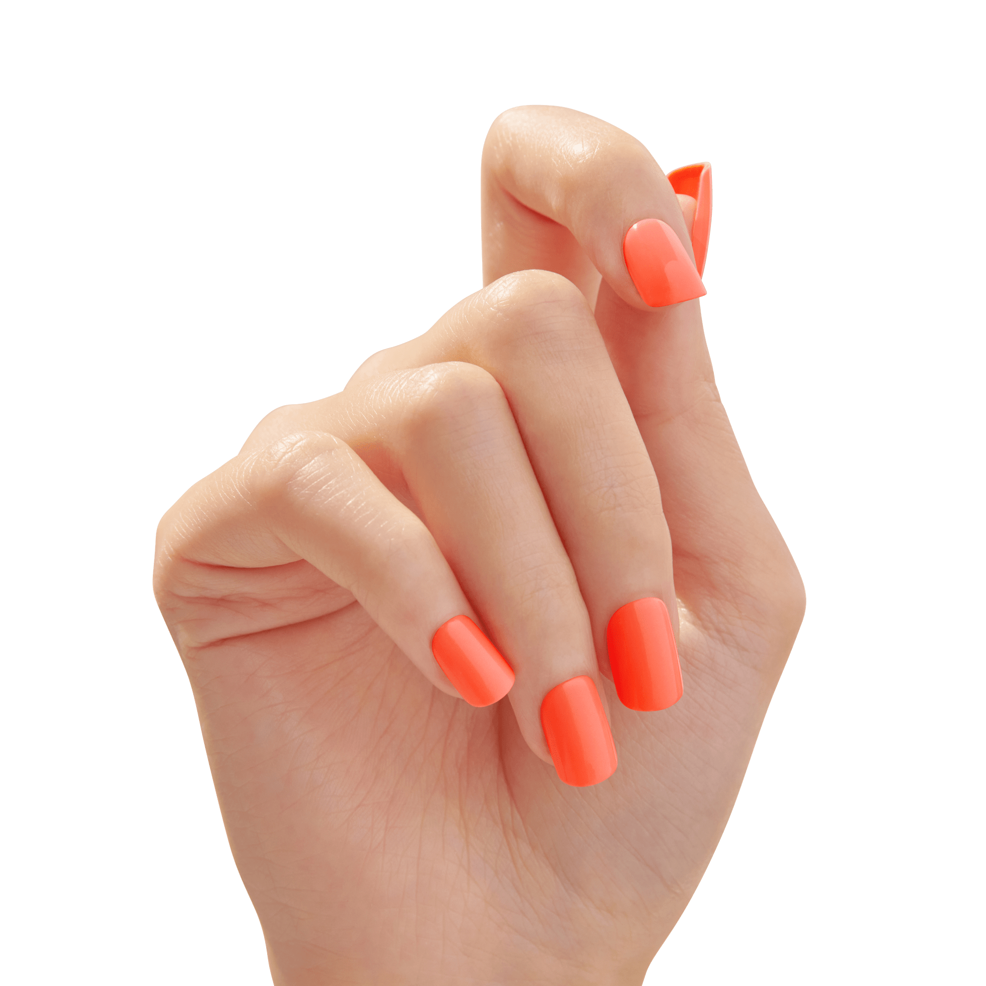 impress-color-no-glue-fake-press-on-nails-happier-vibes-solid-orange-short-squov image 4