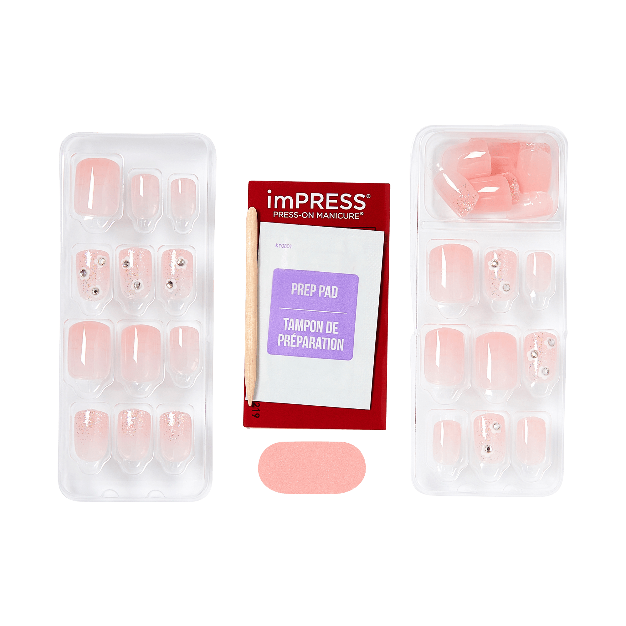 impress-design-no-glue-fake-press-on-nails-the-beginning-3d-jewel-design-pink-sh image 4