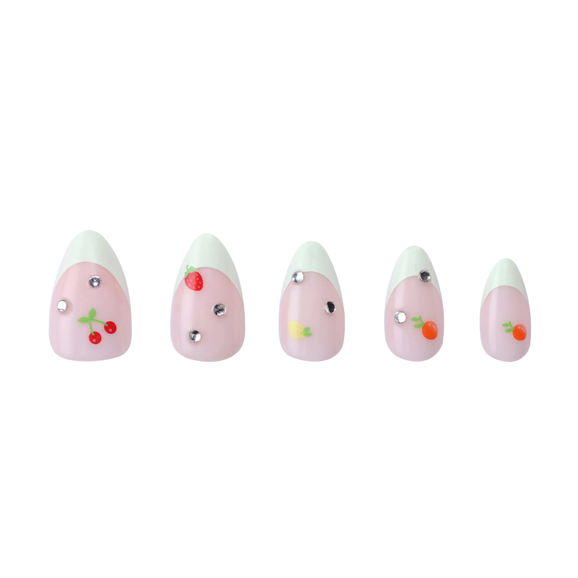 paintlab-fruity-short-almond-press-on-nails-3d-fruit-design image 3