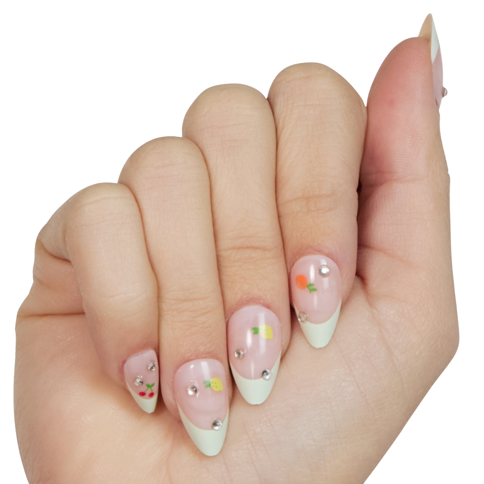 paintlab-fruity-short-almond-press-on-nails-3d-fruit-design image 2