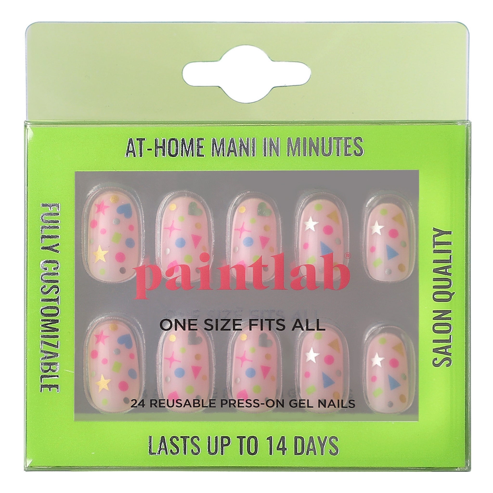 paintlab-funfetti-oval-press-on-nails-party-confetti-design image 1
