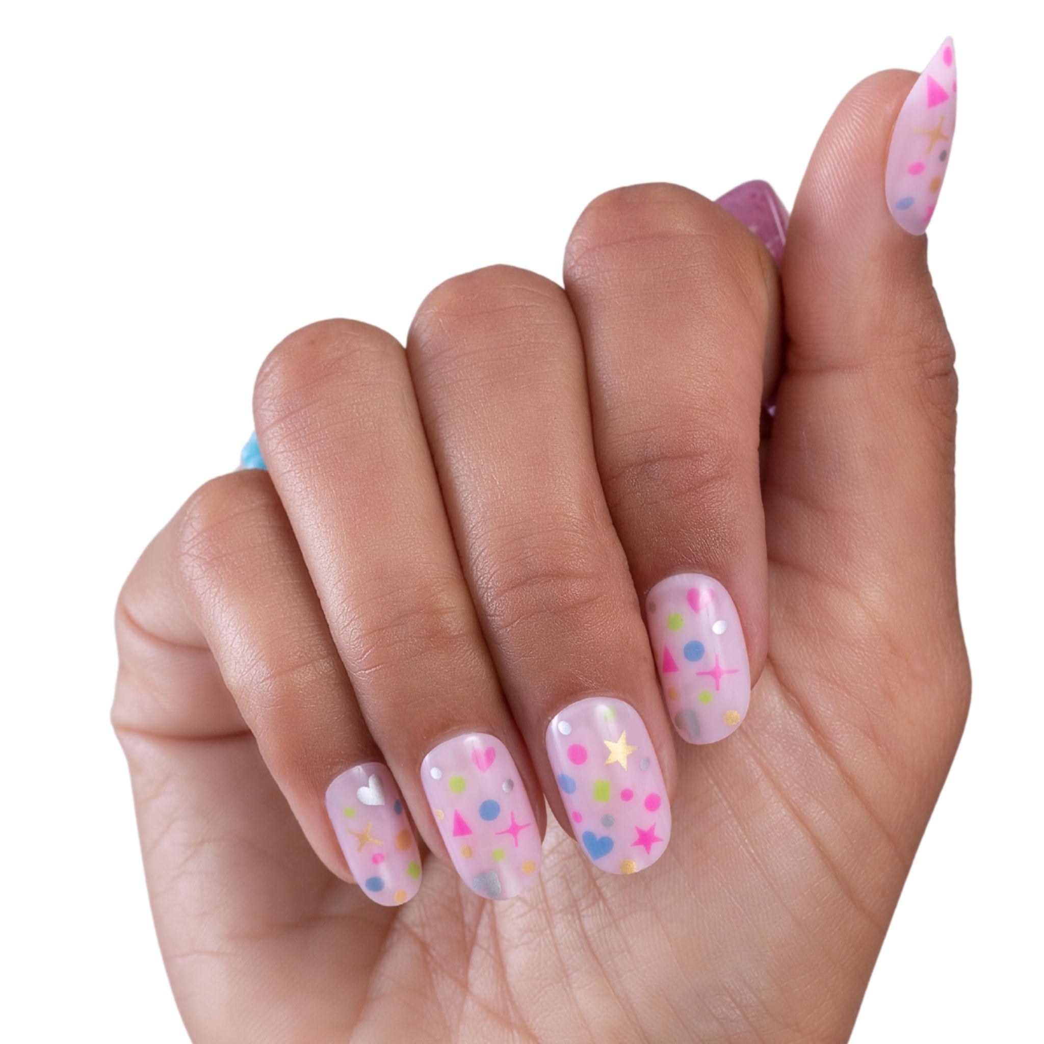 paintlab-funfetti-oval-press-on-nails-party-confetti-design image 2
