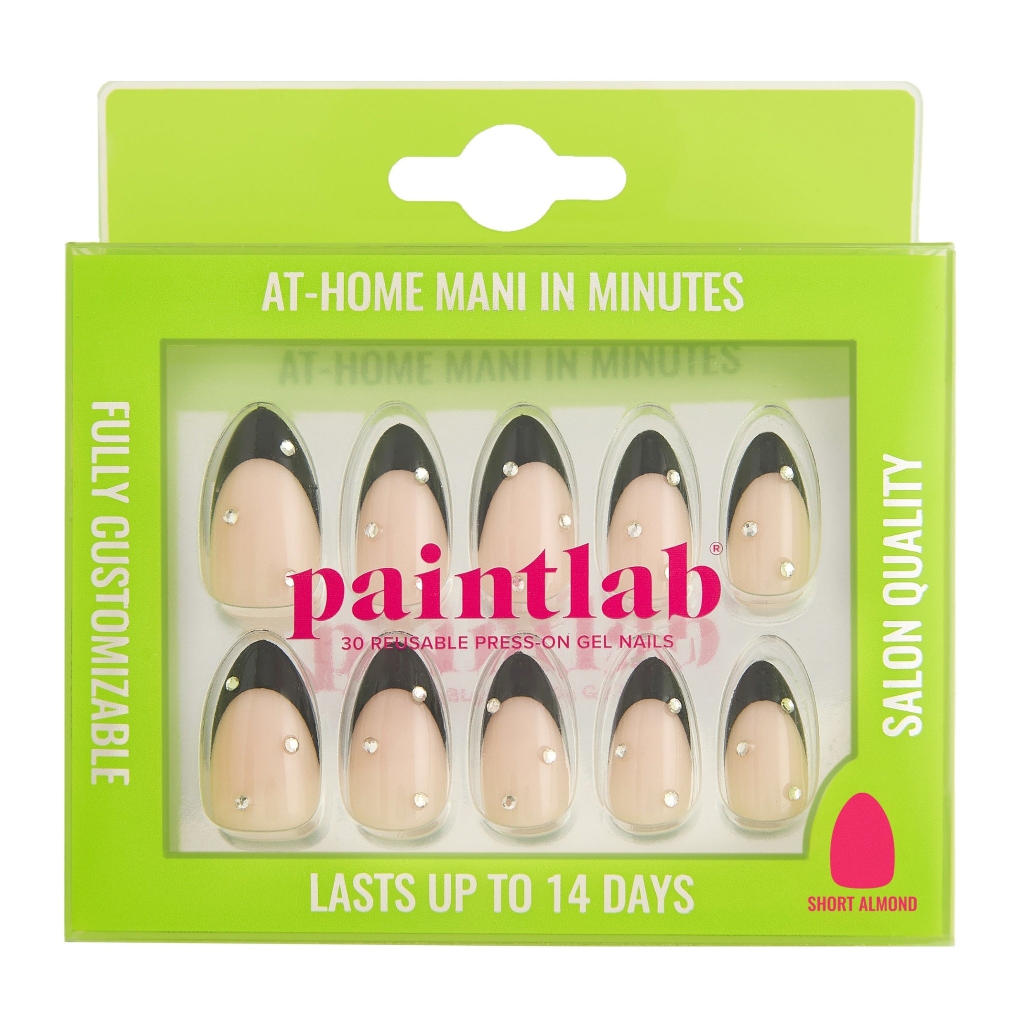 paintlab-glam-noir-short-almond-press-on-nails-with-3d-accents image 1
