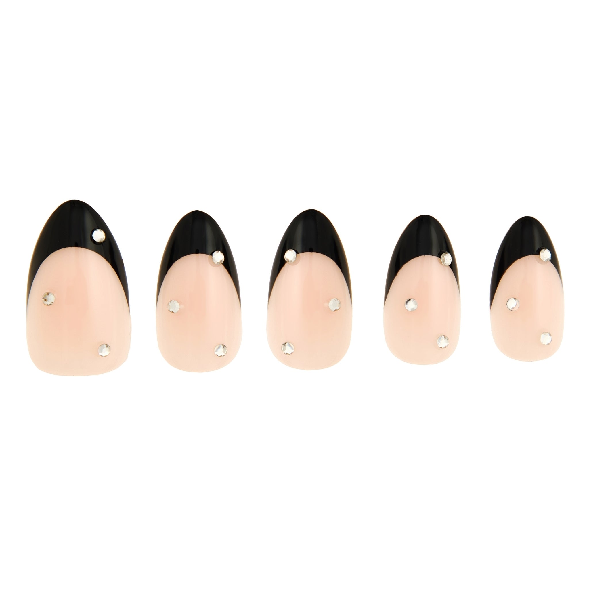 paintlab-glam-noir-short-almond-press-on-nails-with-3d-accents image 3