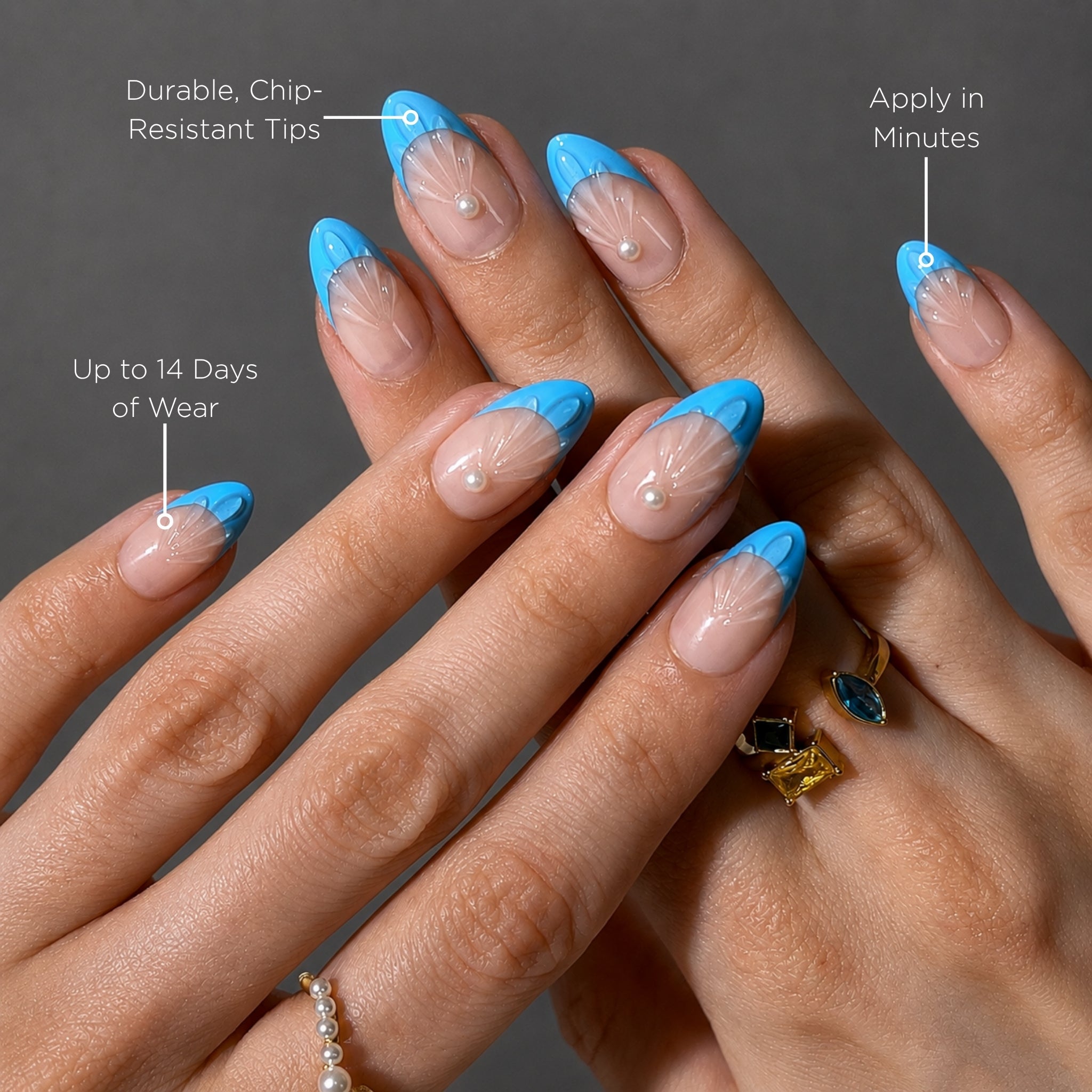 paintlab-glittering-mermaid-short-almond-press-on-nails-iridescent-glitter-pearl image 2