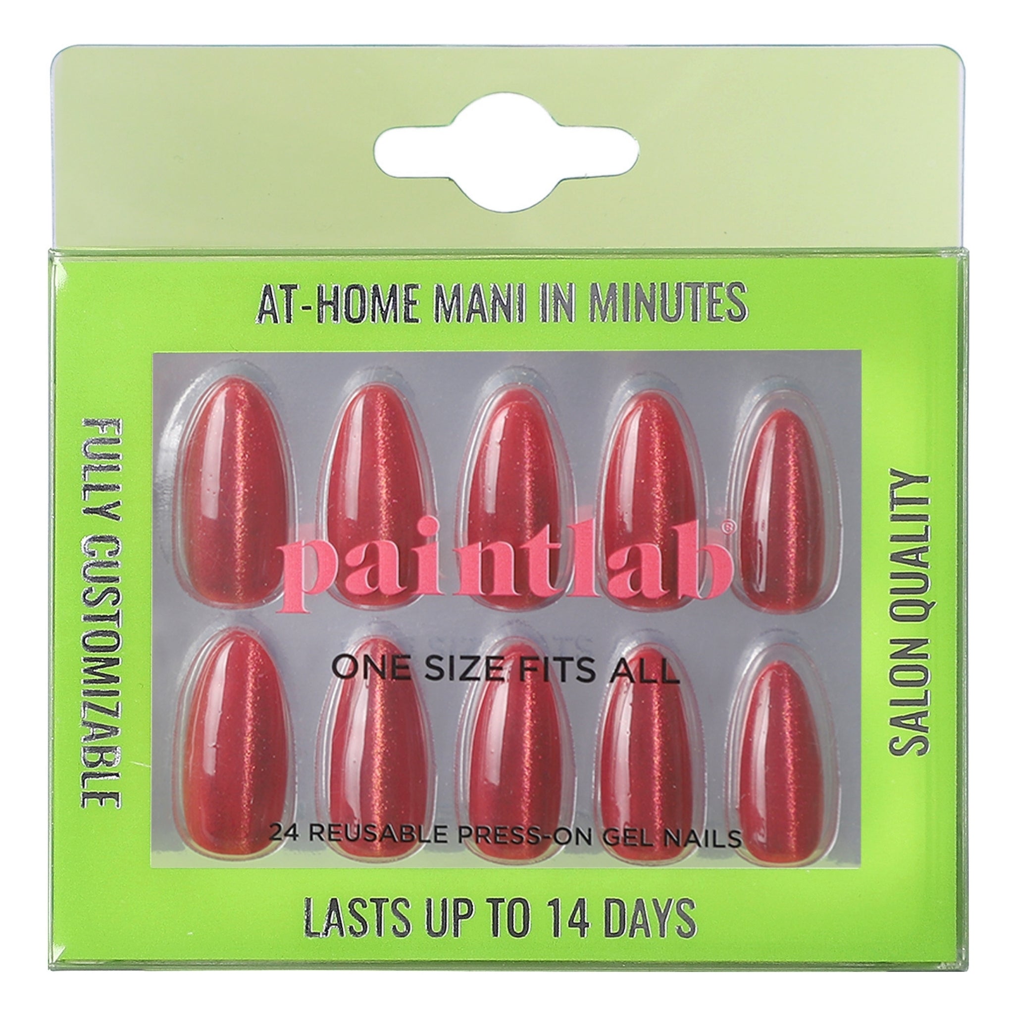 paintlab-glitzy-red-almond-press-on-nails image 1