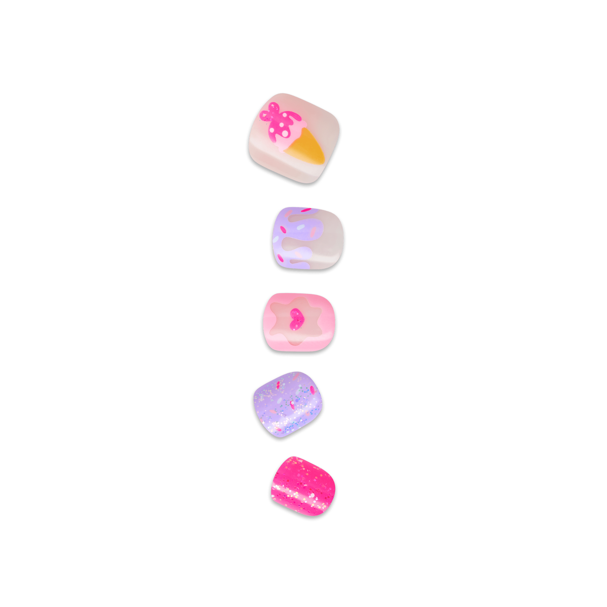 impress-kids-no-glue-fake-press-on-nails-fairy-sparkle-multicolor-kids-squoval-2 image 1