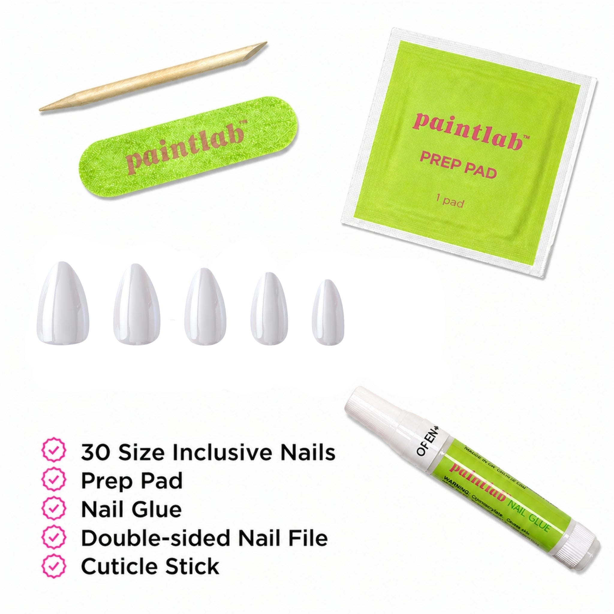 paintlab-glossy-glazed-short-almond-press-on-nails image 4