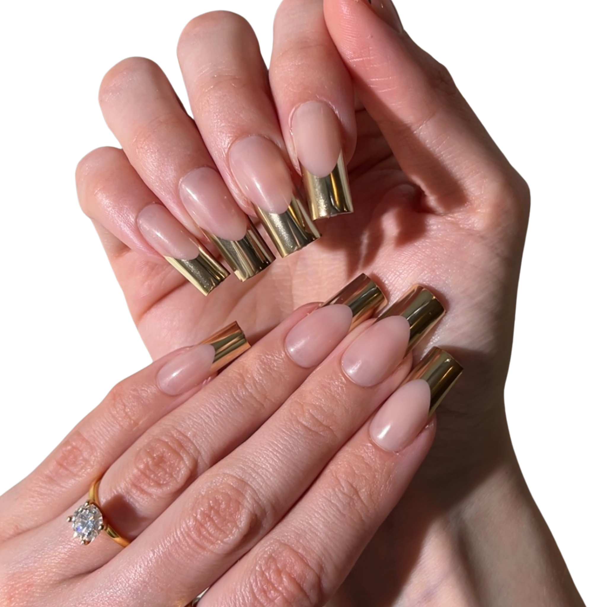 paintlab-gold-24k-tips-long-square-press-on-nails-luxury-french-tips image 5