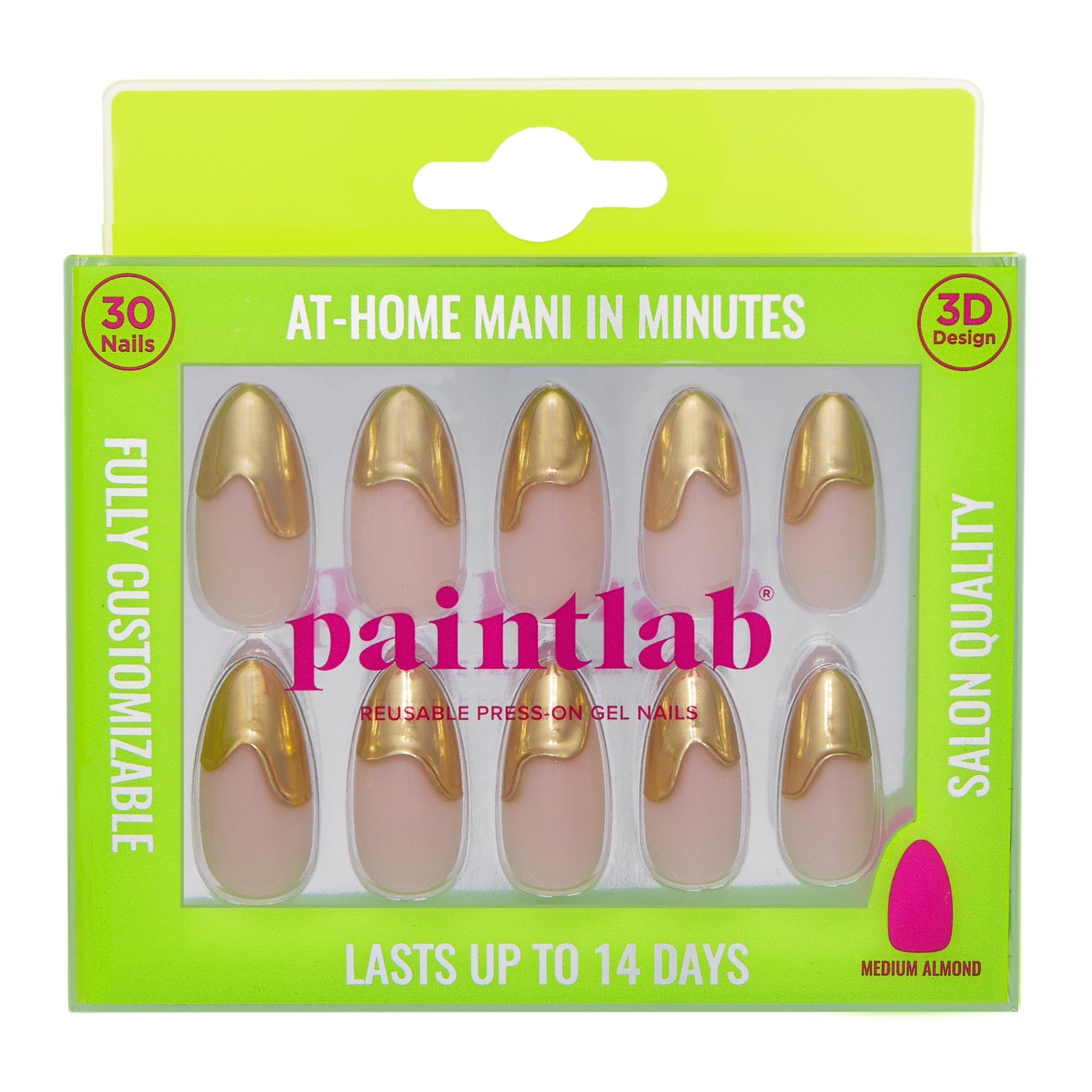 paintlab-gold-bougie-almond-press-on-nails-with-3d-accents image 1