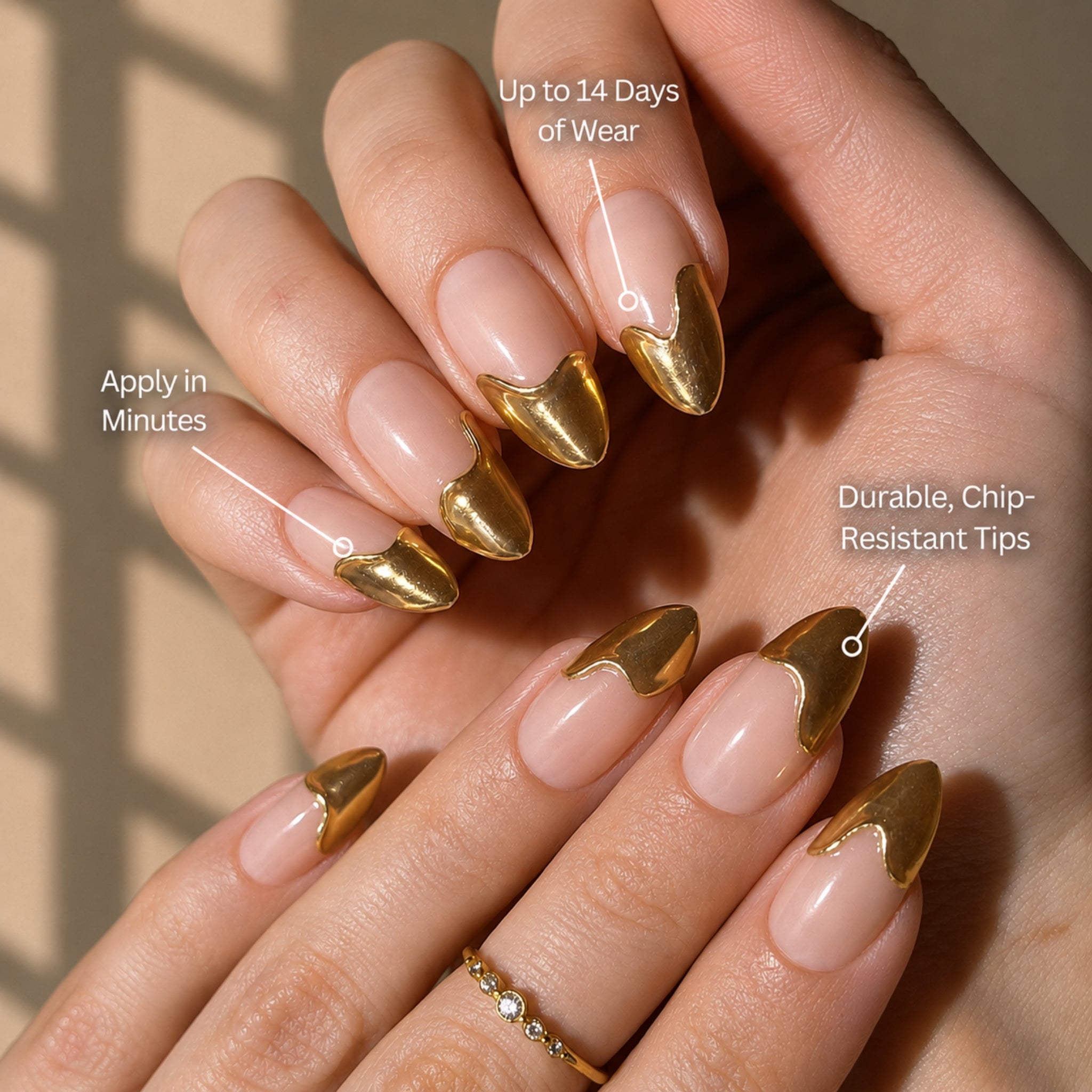 paintlab-gold-bougie-almond-press-on-nails-with-3d-accents image 2