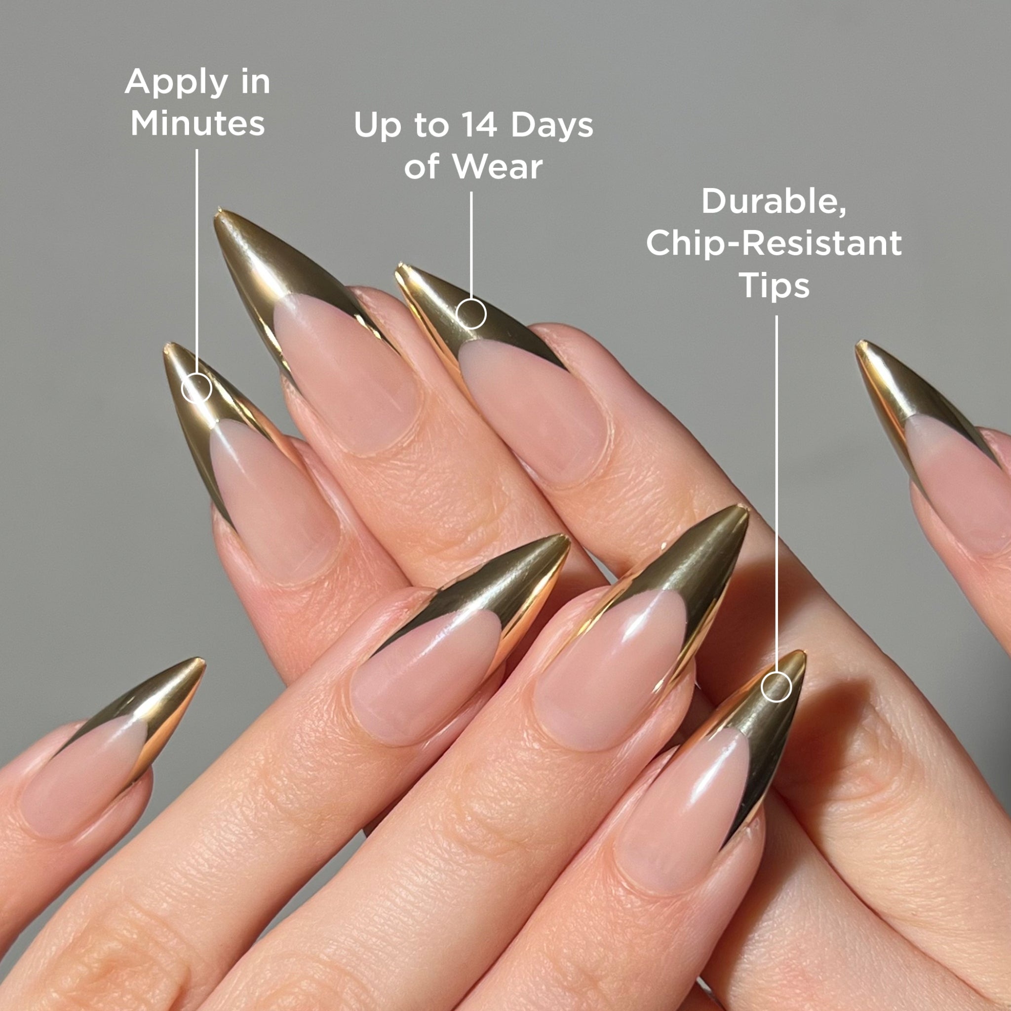 paintlab-gold-chrome-stiletto-press-on-nails image 2