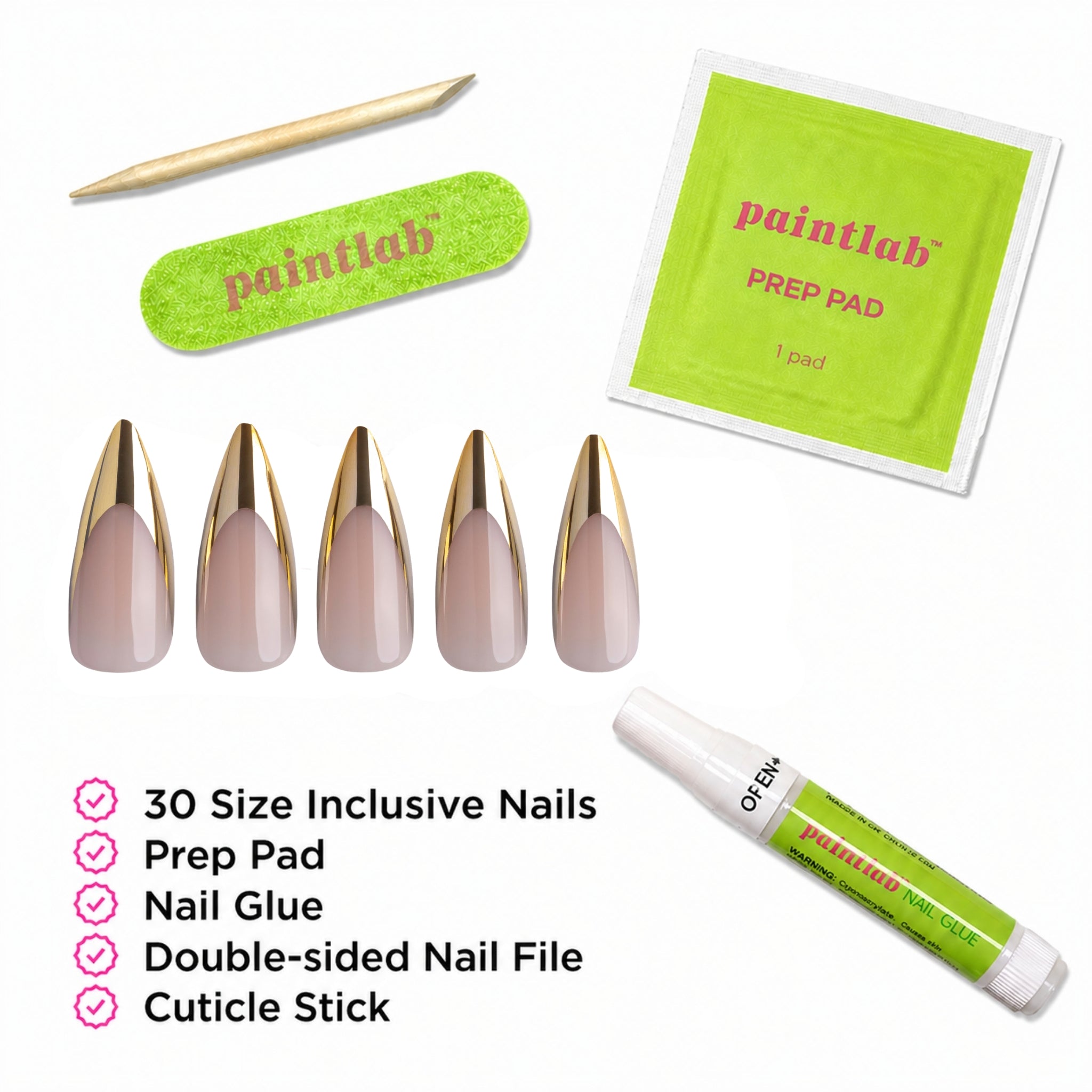 paintlab-gold-chrome-stiletto-press-on-nails image 4
