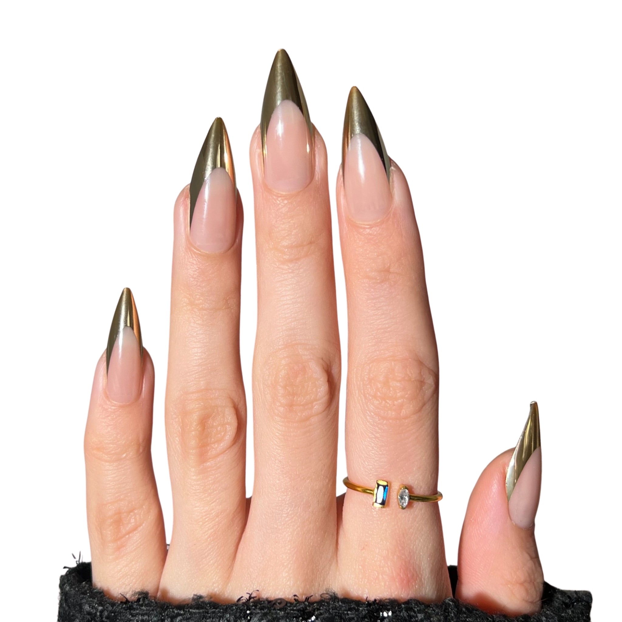 paintlab-gold-chrome-stiletto-press-on-nails image 5
