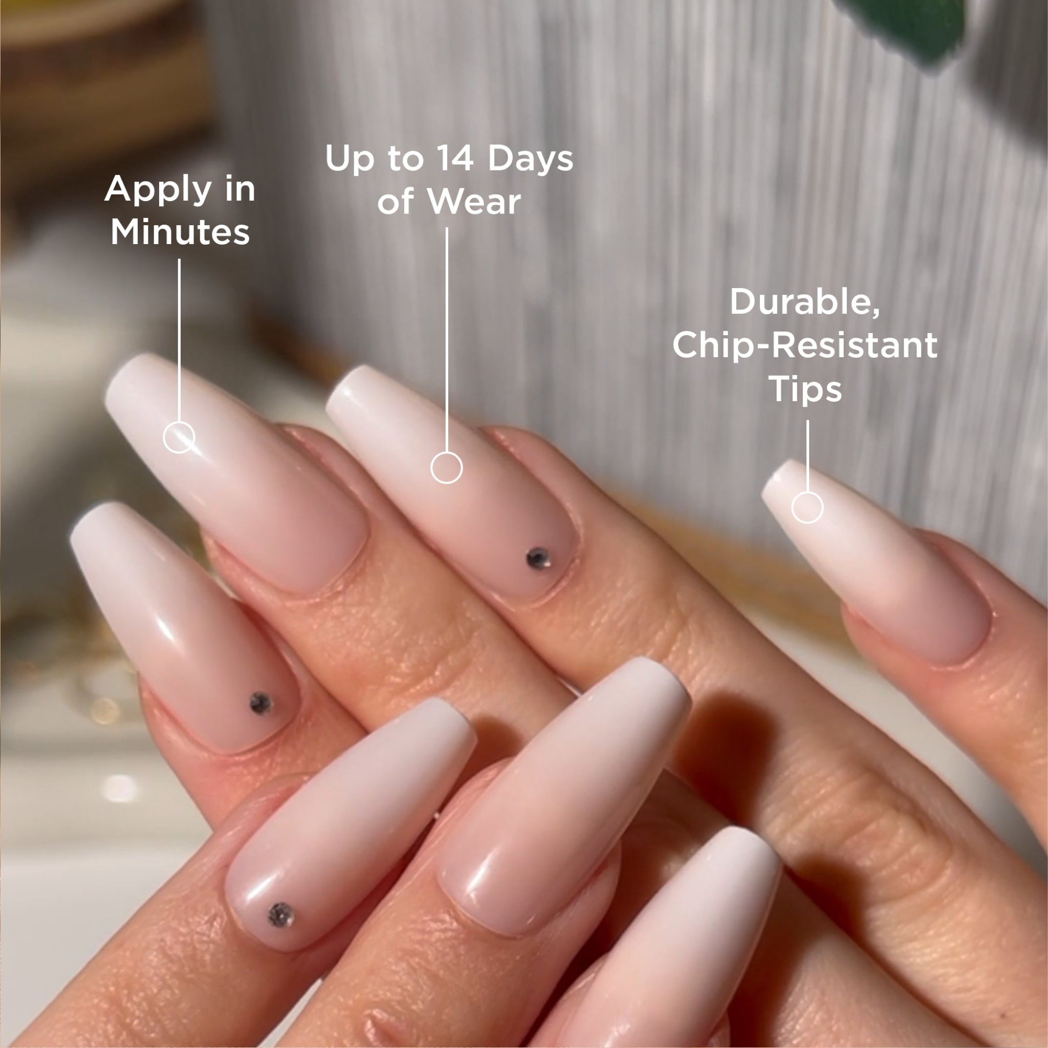 paintlab-gradient-nude-with-diamonds-sleek-coffin-press-on-nails-crystals-ombre- image 2