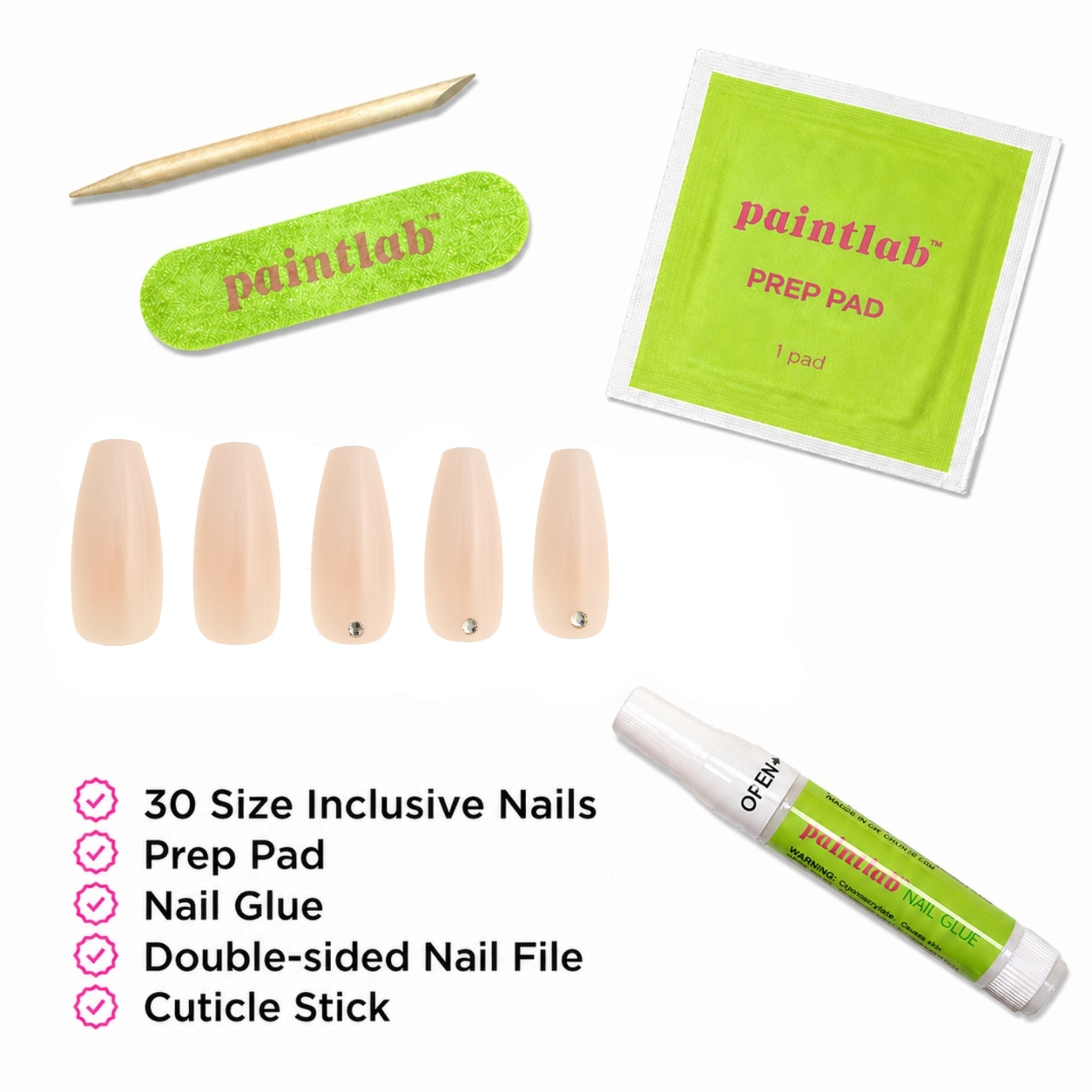 paintlab-gradient-nude-with-diamonds-sleek-coffin-press-on-nails-crystals-ombre- image 4