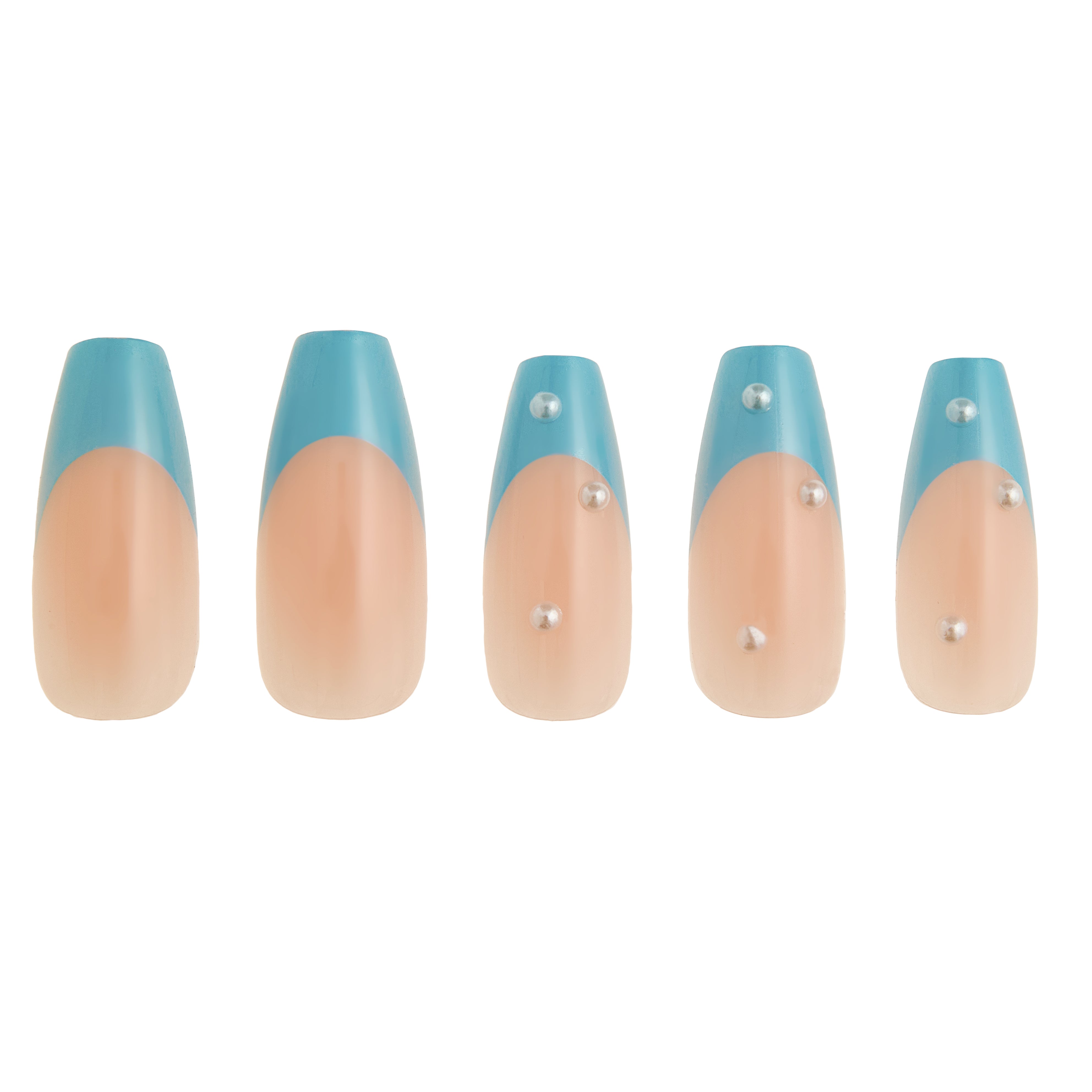paintlab-moonlit-periwinkle-sleek-coffin-press-on-nails-bridal-3d-accent-french- image 3