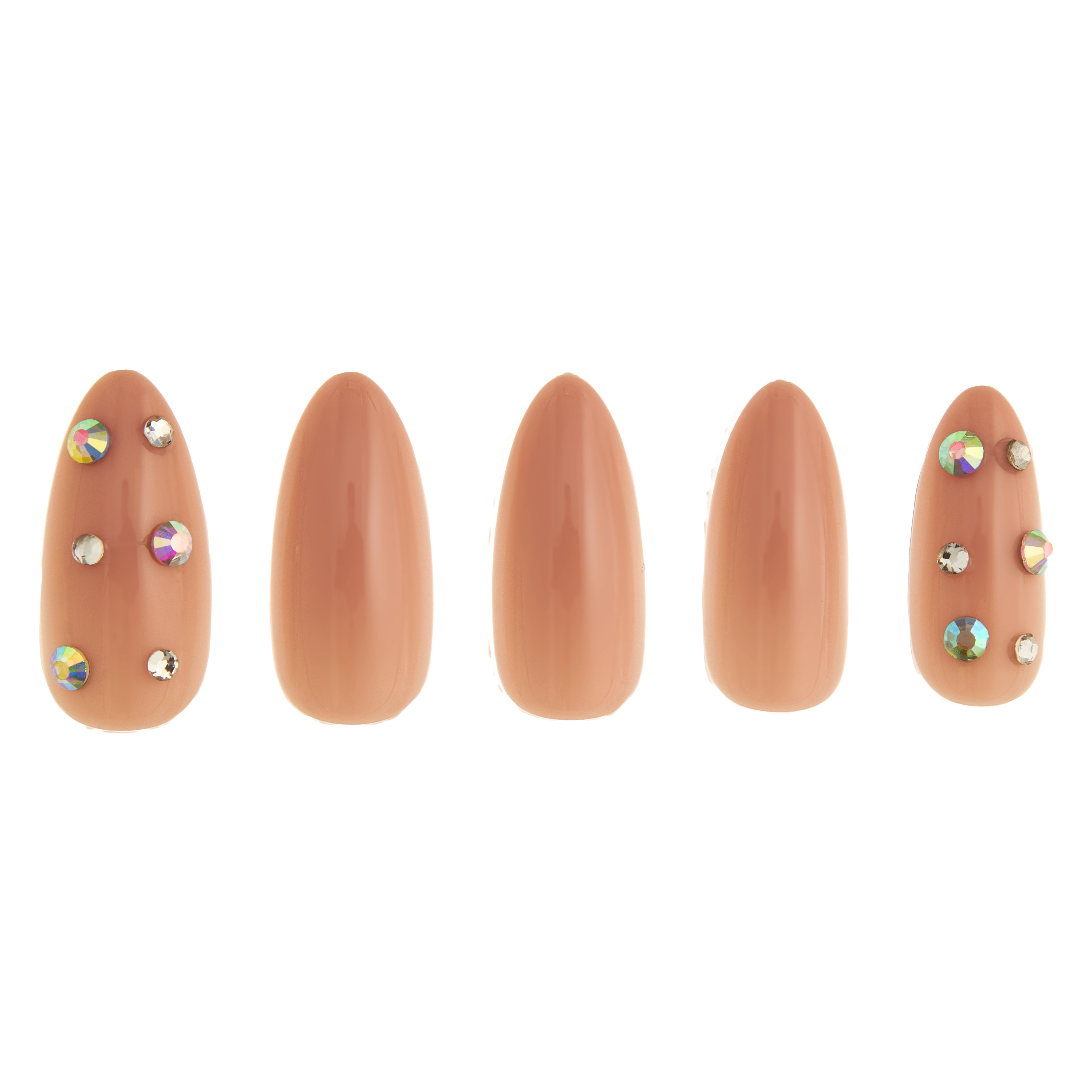 paintlab-nude-diamonds-almond-press-on-nails-with-3d-embellishments image 3