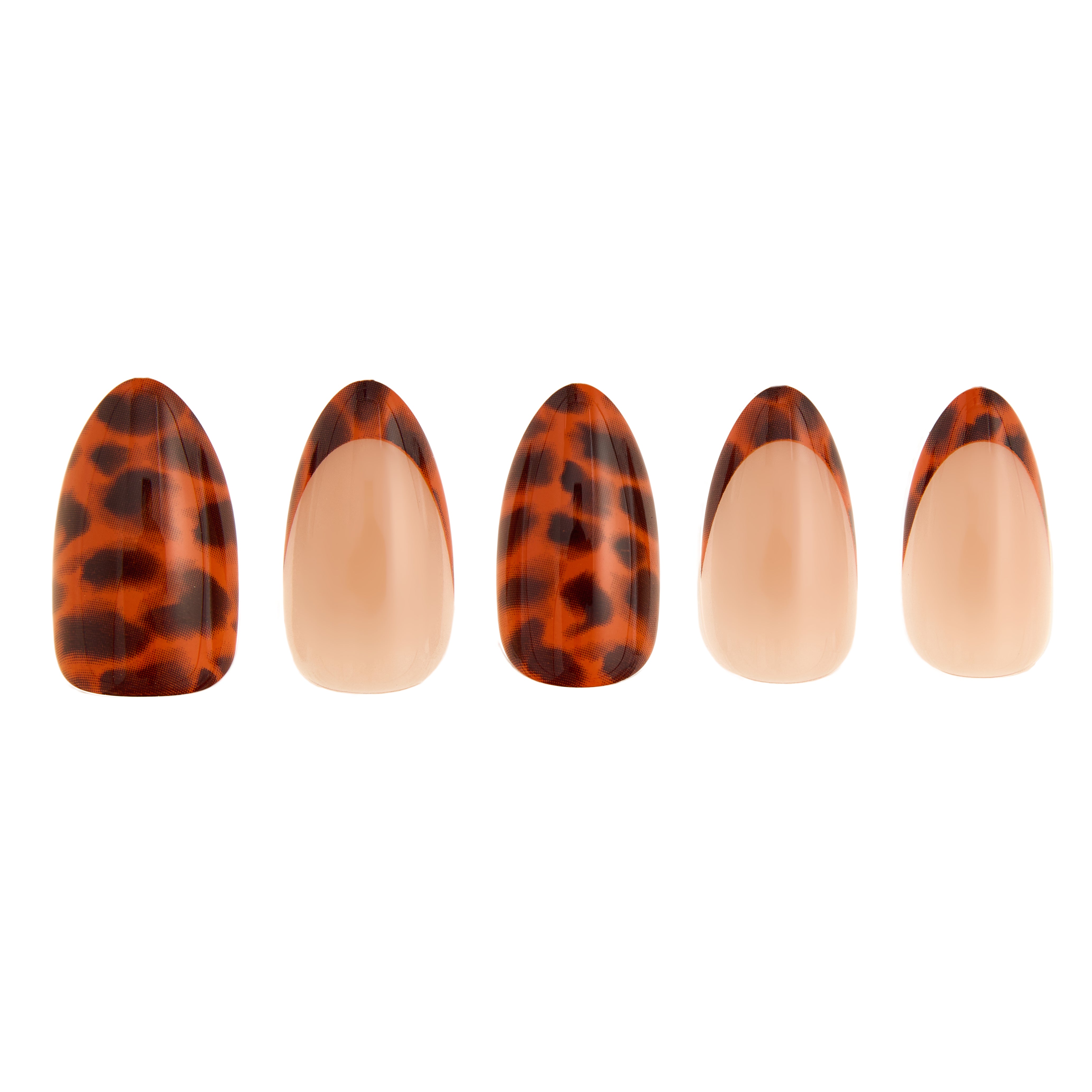 paintlab-tortie-tips-short-almond-press-on-nails image 3