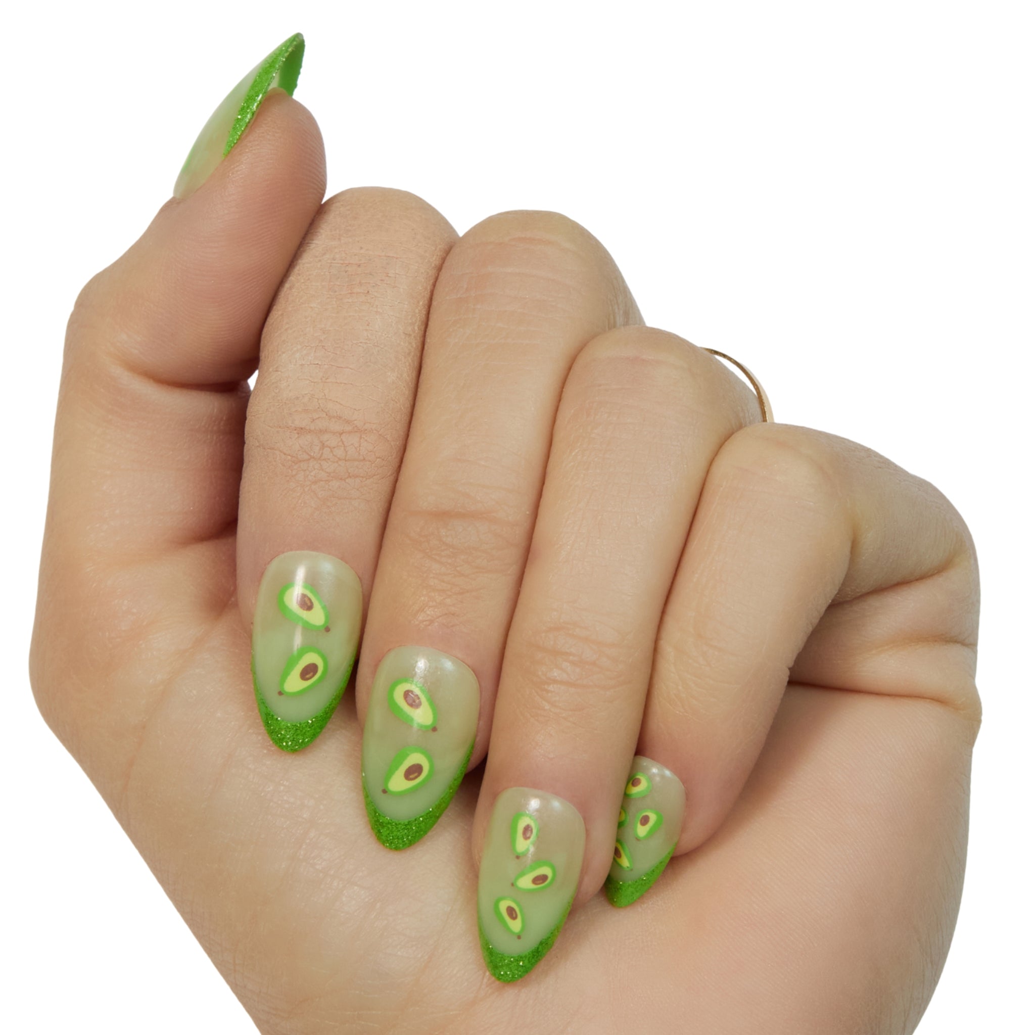 paintlab-holy-guacamole-ii-short-almond-press-on-nails image 2